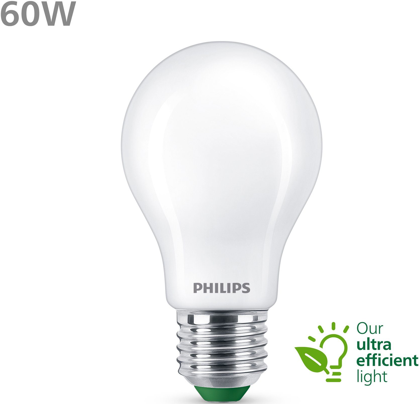 Philips LED-Leuchtmittel Classic E27, Warmweiß P, 1er matt 60W Warmw Lampe LED-A-Label E27