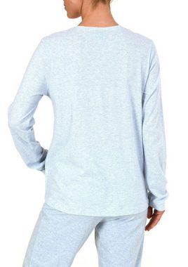 Normann Relaxanzug Damen Shirt Top langarm, Streifenoptik, Mix & Match -191 219 903