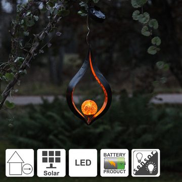 STAR TRADING LED Dekolicht Solar-Hängeleuchte Melilla, flammenförmig, Outdoor, Solar-Hängeleuchte Melilla, flammenförmig, Outdoor