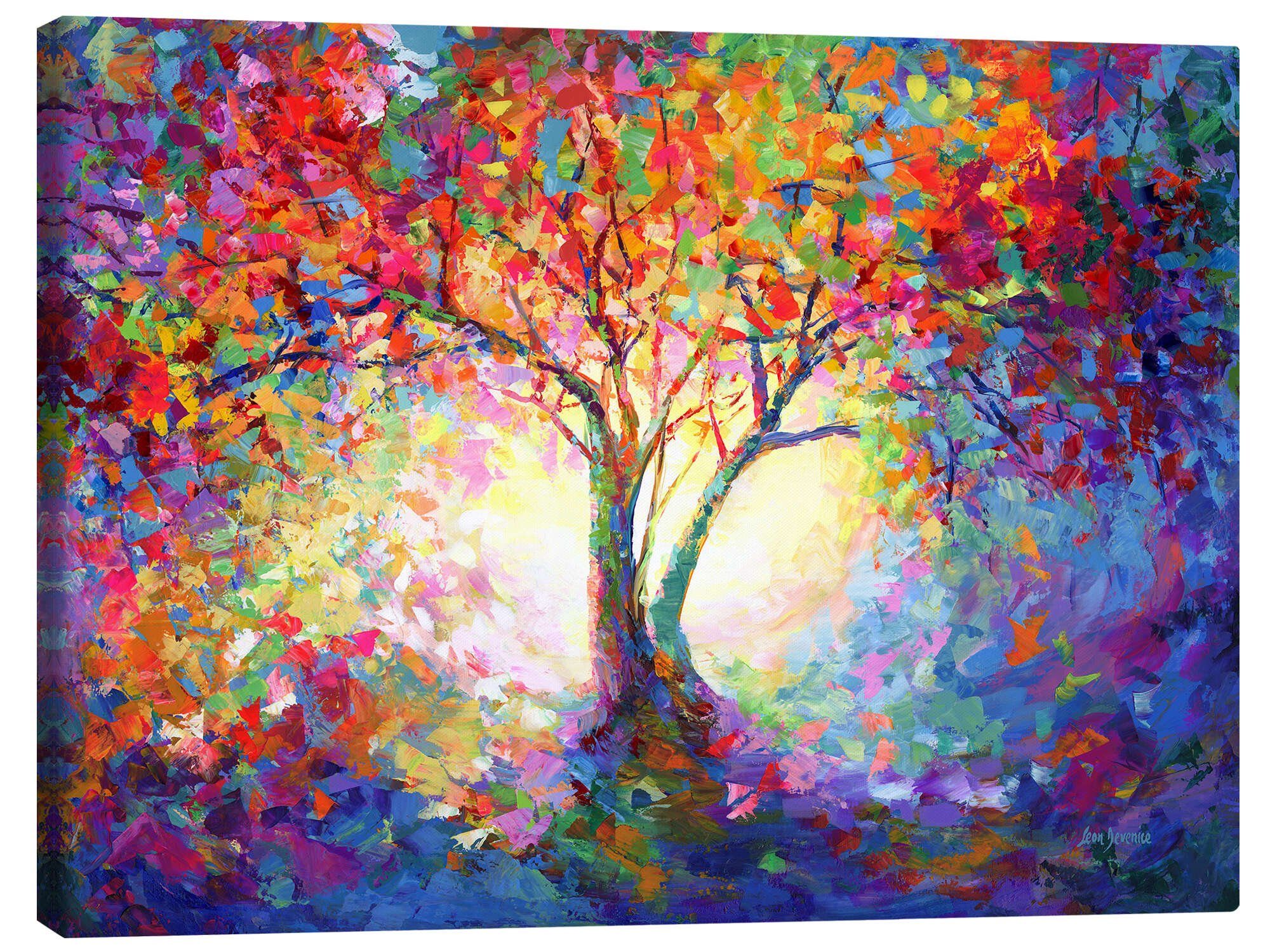 Posterlounge Wandbild Bunter Lebensbaum III, Leon Devenice, erhältlich als Poster, Leinwandbild, Wandsticker oder Acrylglasbild