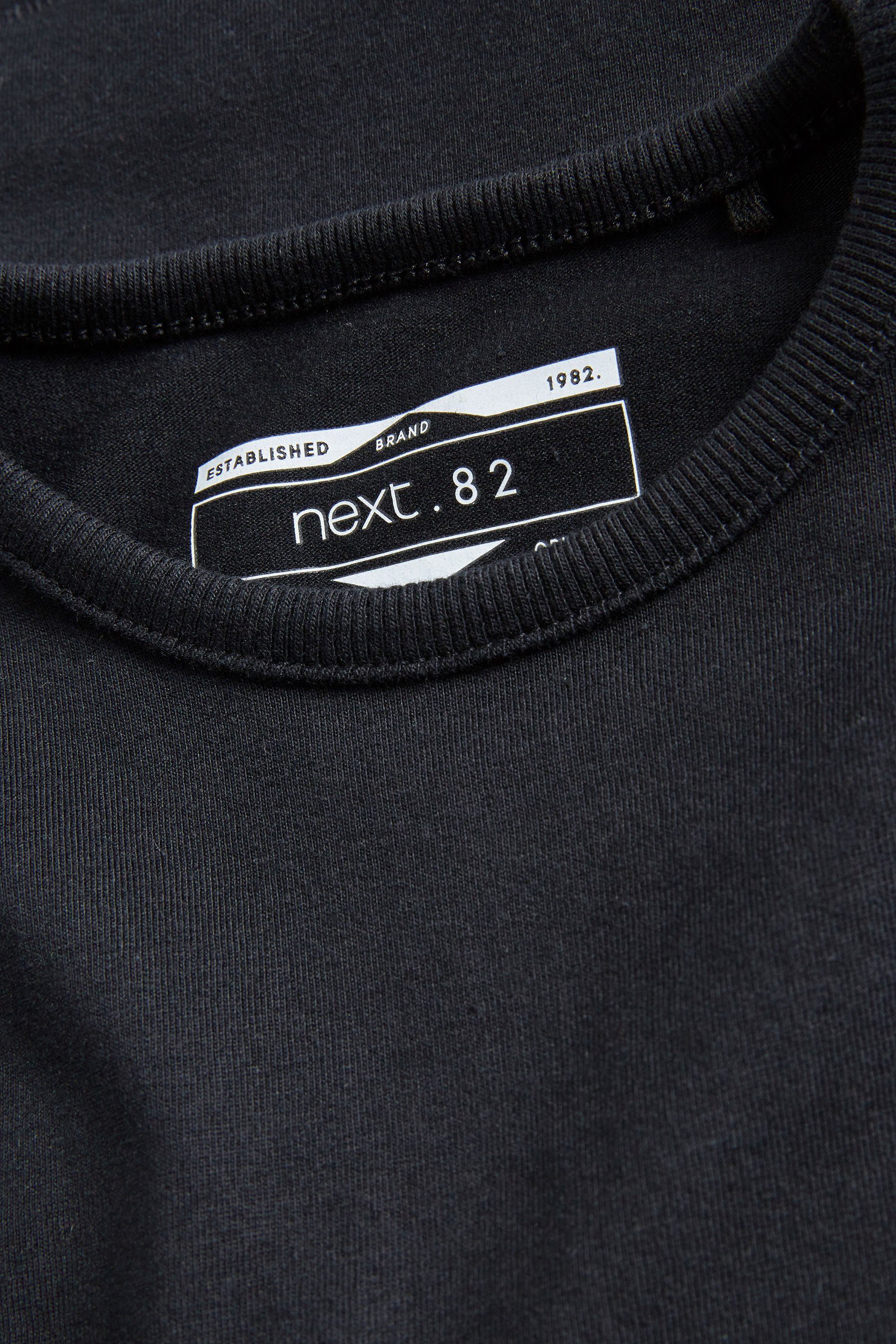 Black (2-tlg) T-Shirt Next Kurzärmlige 2er-Pack T-Shirts,