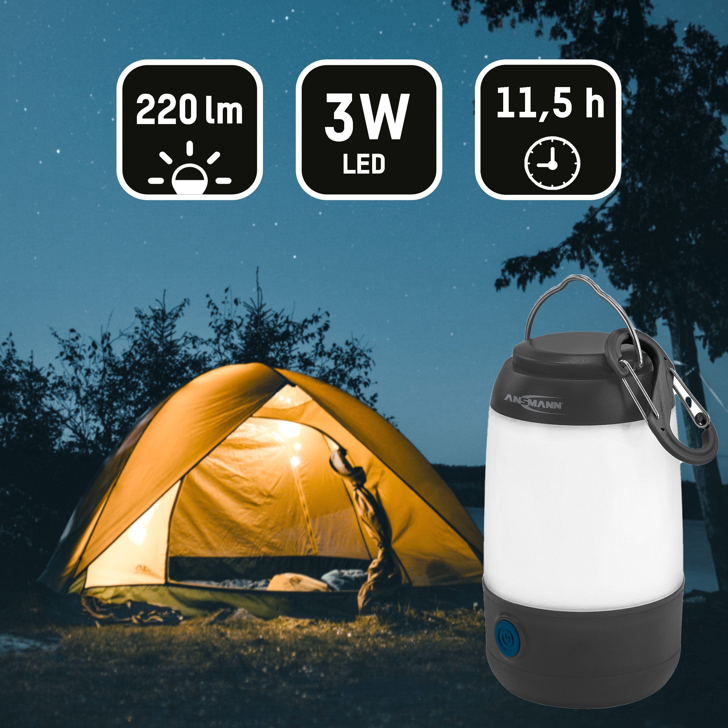 ANSMANN AG LED Gartenleuchte Mini LED Campingleuchte Camping Laterne dimmba günstig online kaufen