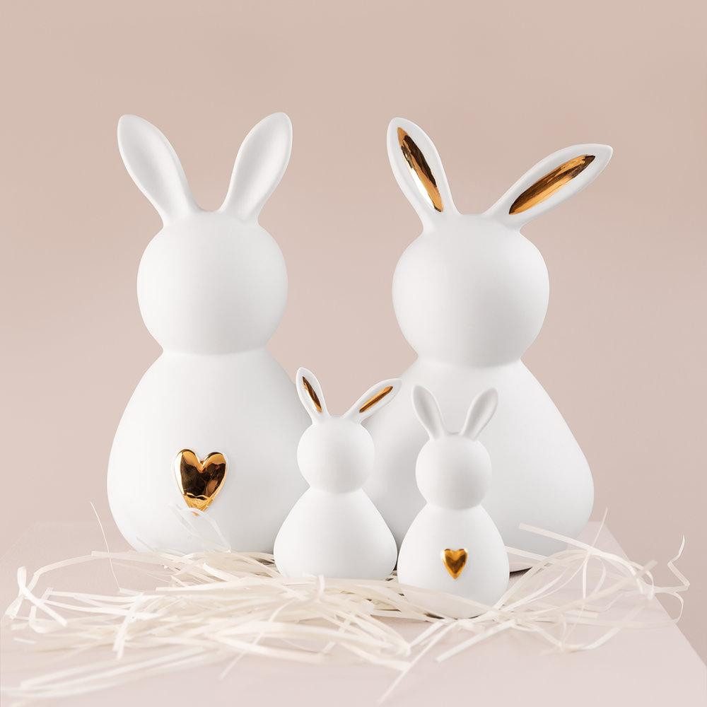 Räder Osterhase Design Porzellanhase kleine Dame goldenes Herz (7x13cm) günstig online kaufen