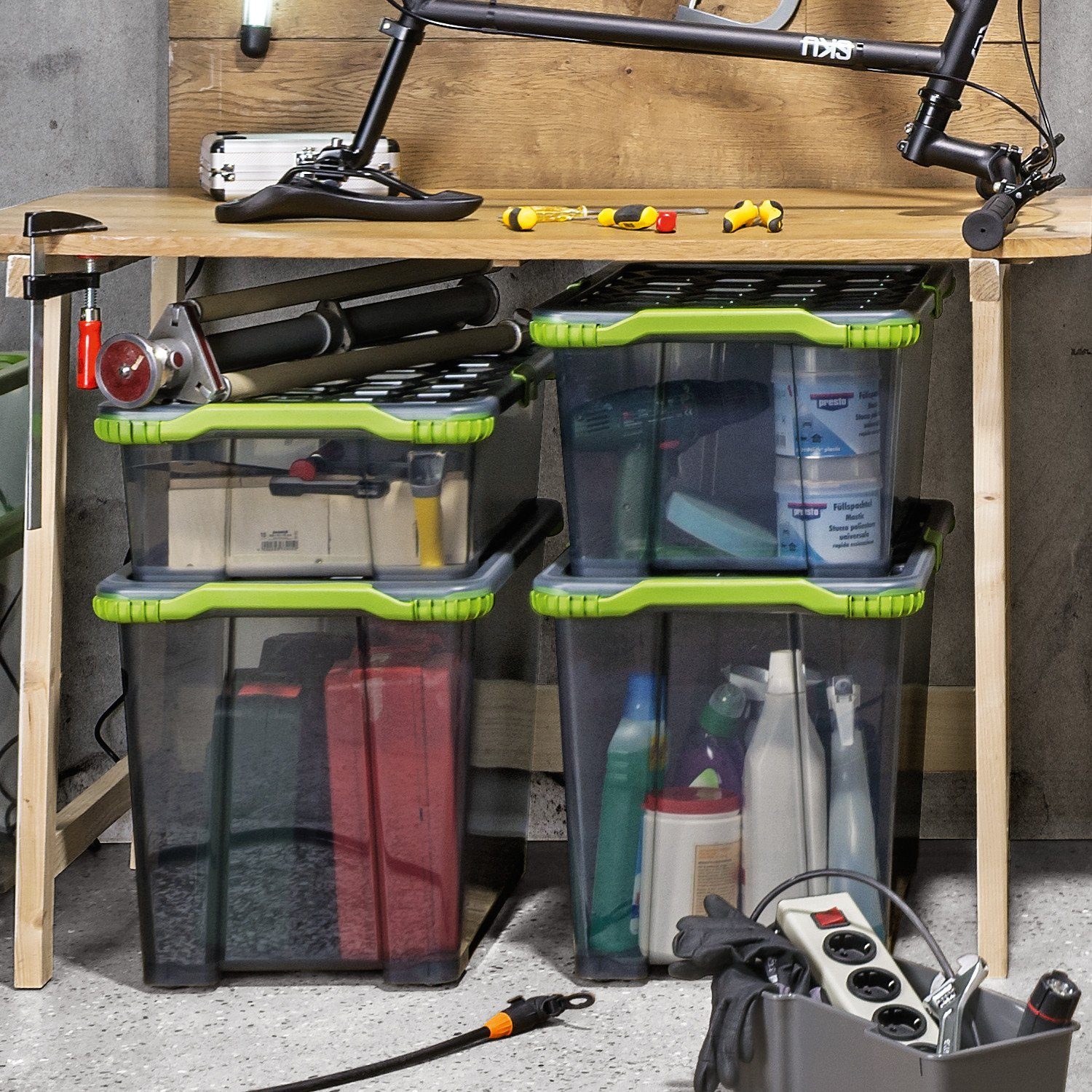 ROTHO Aufbewahrungsbox 3er Set Lagerbox 44lEVO günstig online kaufen
