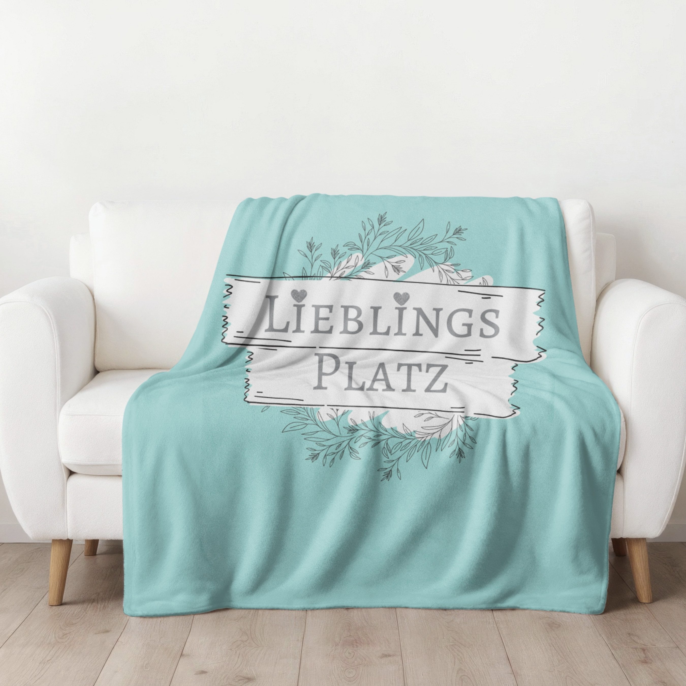 Wohndecke Lieblingsplatz 150x200 cm, Soft Mint Hygge Design, MTOnlinehandel, Cozy Wohngefühl, Geschenkidee für entspannte Auszeiten von Mtonlinehandel