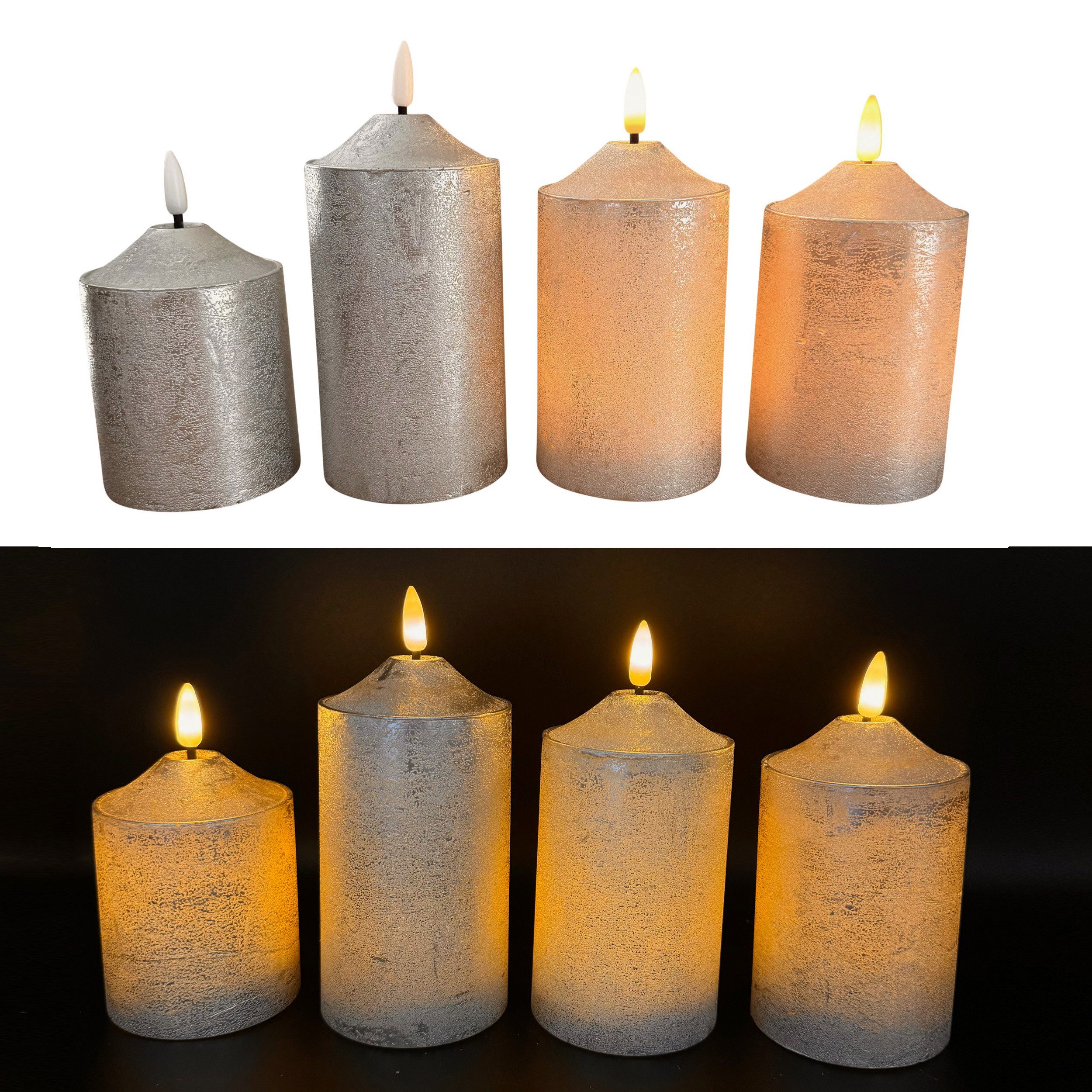 Online-Fuchs LED-Kerze 4 er Set LED-Spitzkerzen mit Fernbedienung und Timer günstig online kaufen