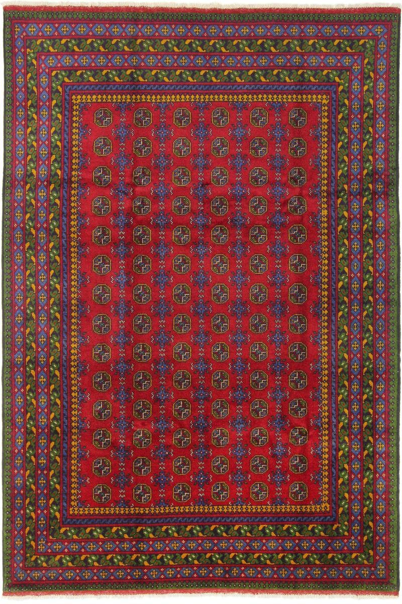 Orientteppich Afghan Akhche 201x299 Handgeknüpfter Orientteppich, Nain Trading, rechteckig, Höhe: 6 mm | Kurzflor-Teppiche