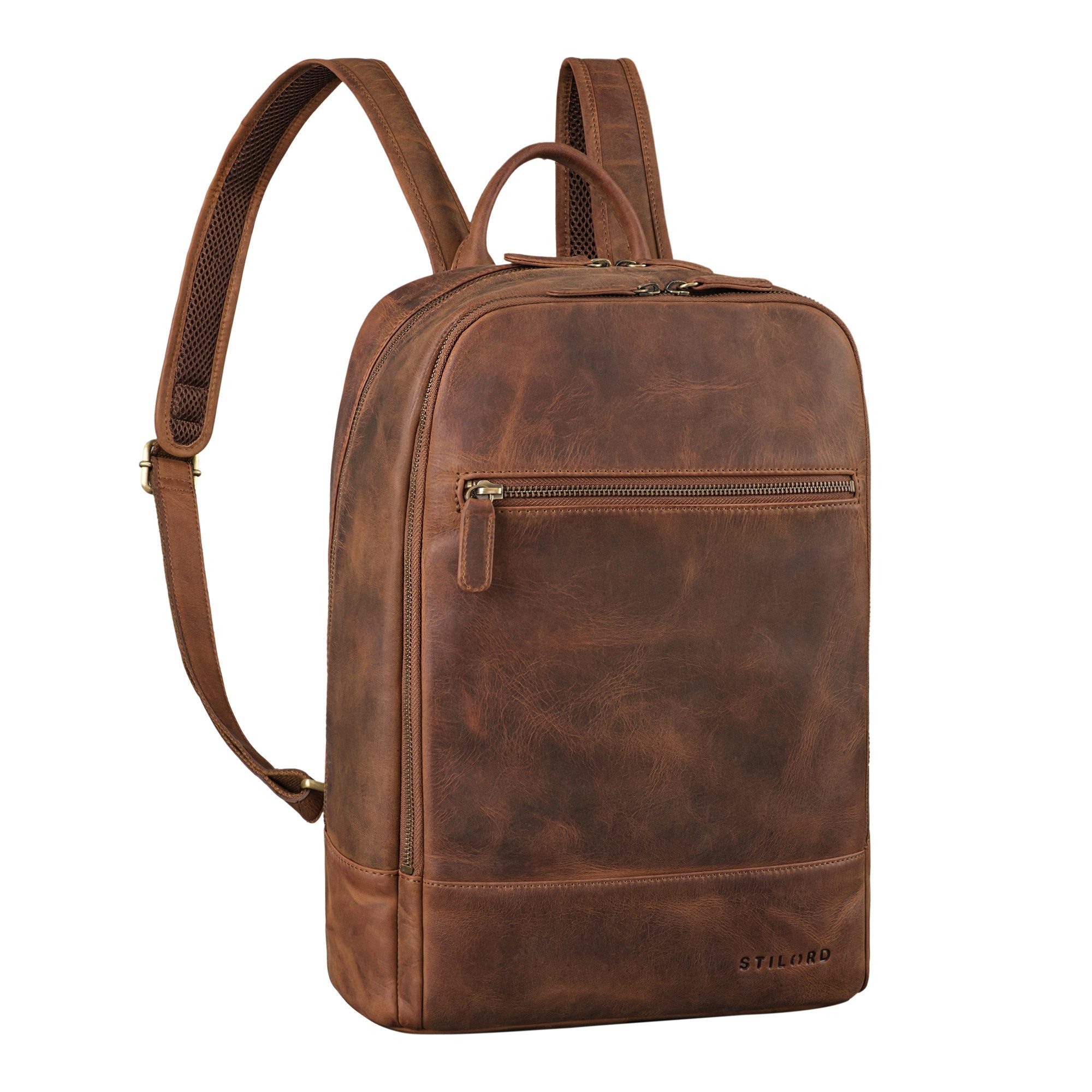 Notebook-Rucksack "Willis" Großer Tagesrucksack für Damen und Herren Echtleder