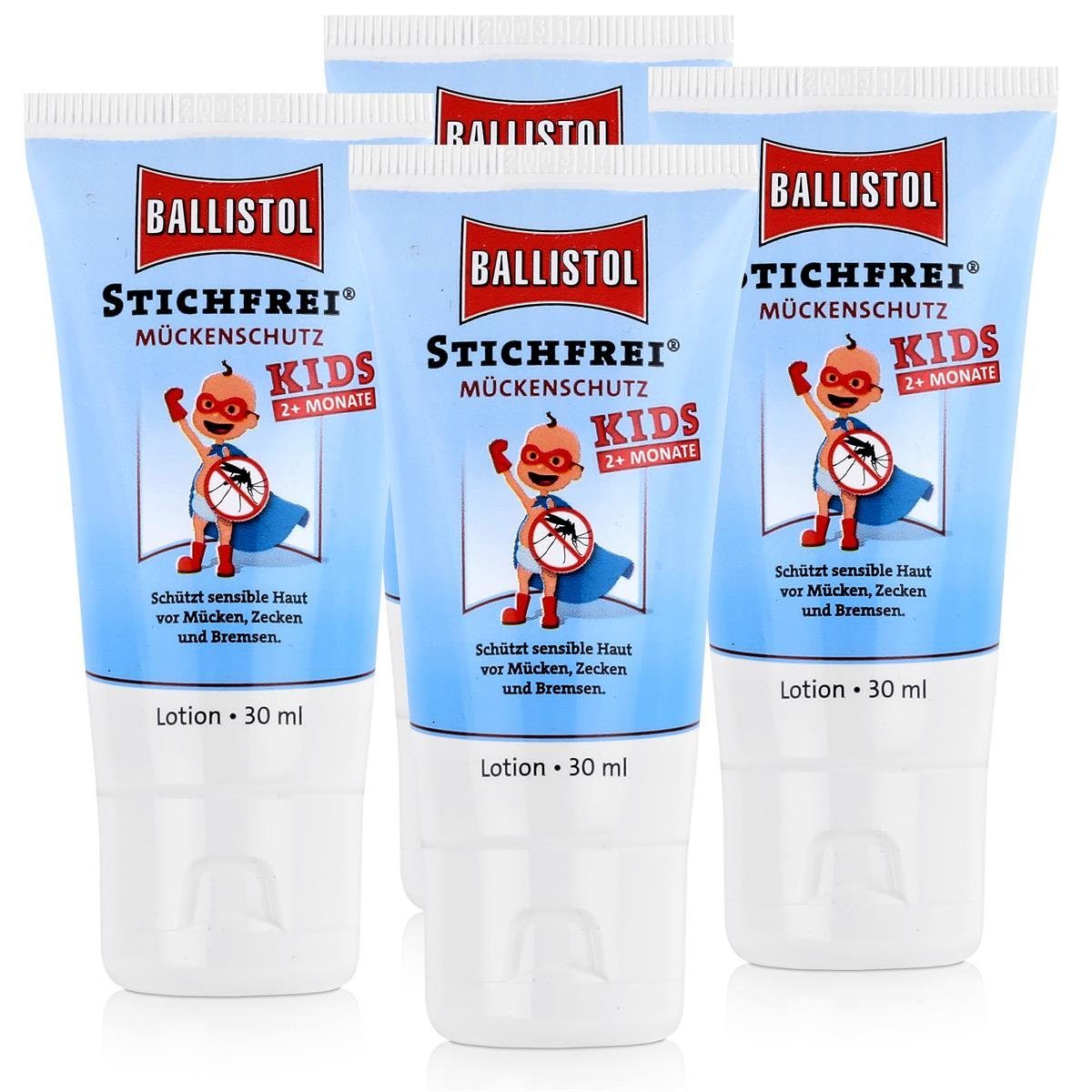 Ballistol Insektenspray Ballistol Stichfrei Kids Lotion Tube 30 ml - Mückenschutz (4er Pack)