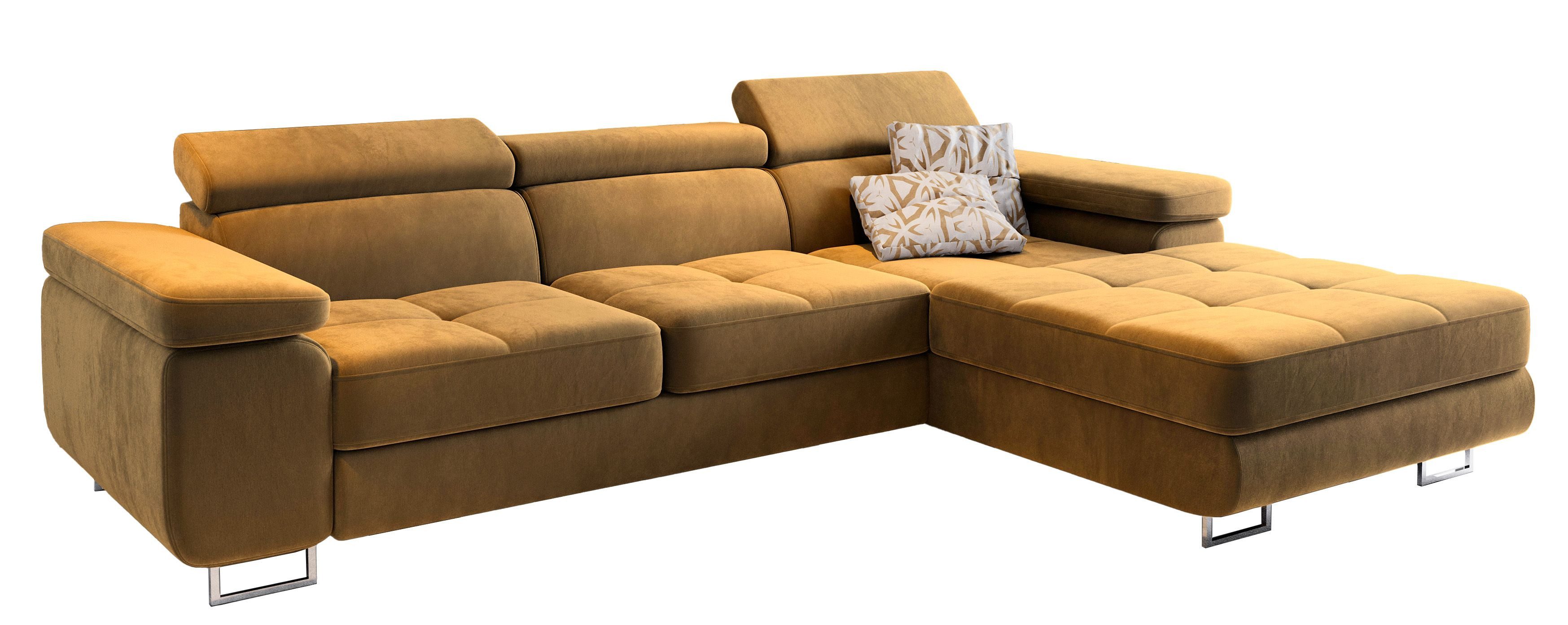 Masseno Ecksofa ELMA mit Schlaffunktion L-Form, günstig online kaufen