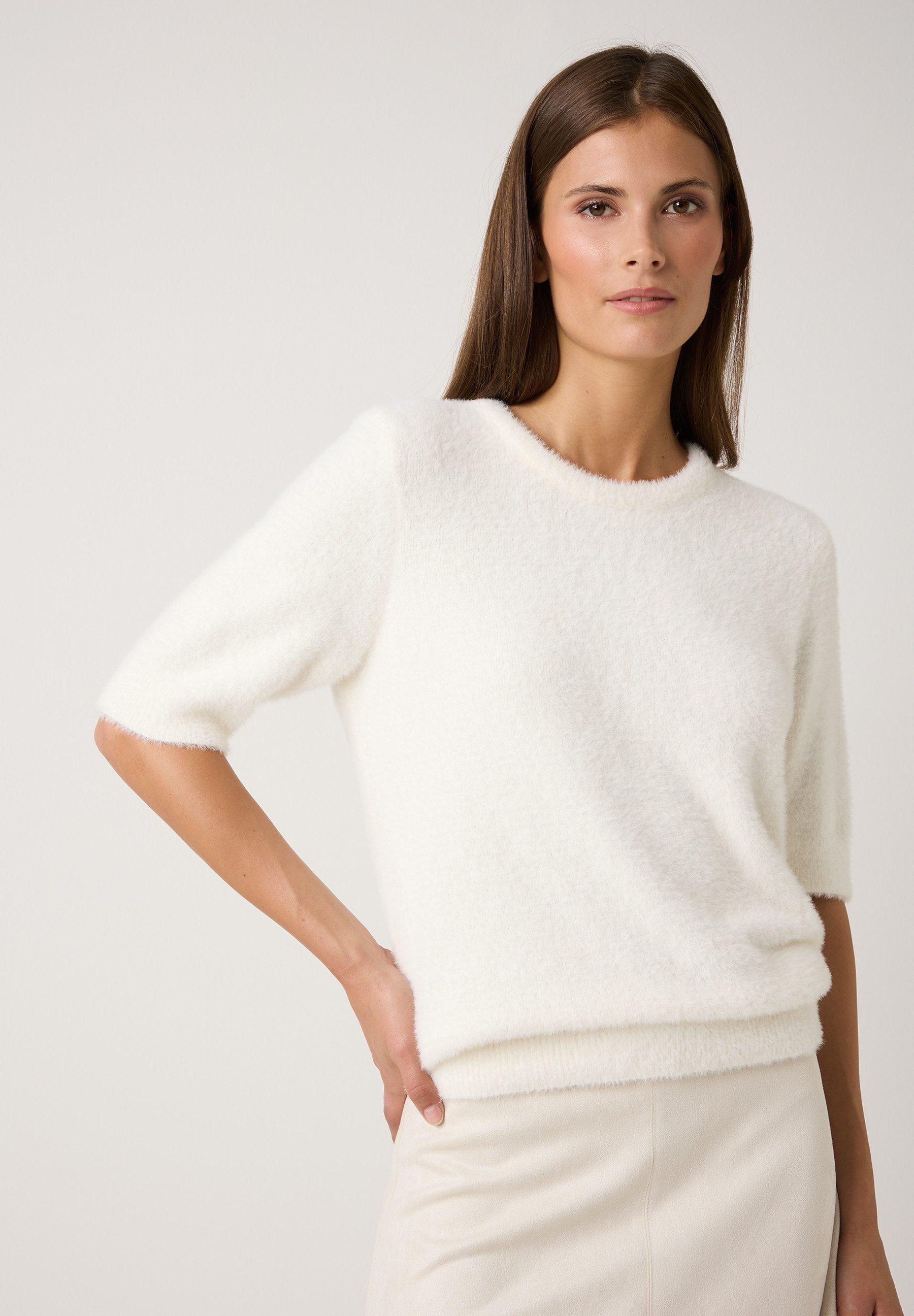 MORE&MORE Kurzarmpullover Pullover mit kurzen Ärmeln