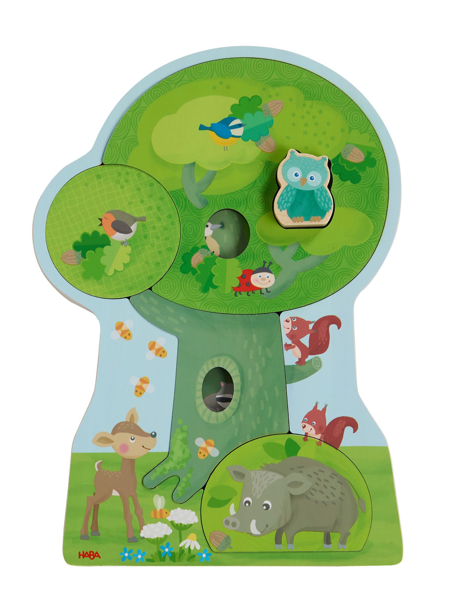 Haba Puzzle Holz Waldtiere, Puzzleteile, Puzzlespiel, Legespiel, Jigsaw Puzzle