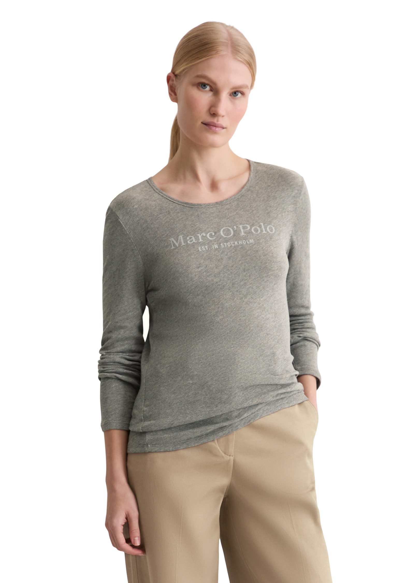 Langarmshirt aus Slub Jersey