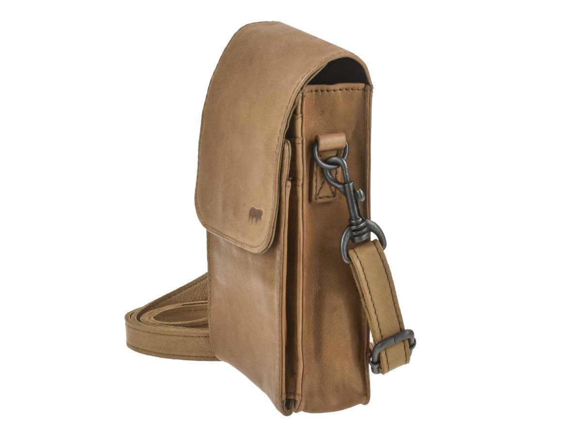 Bear Design Umhängetasche "Robbie" Damen Handytasche zum Umhängen Leder groß, trendige Tasche mit vielen Fächern, auch als Handy Gürteltasche