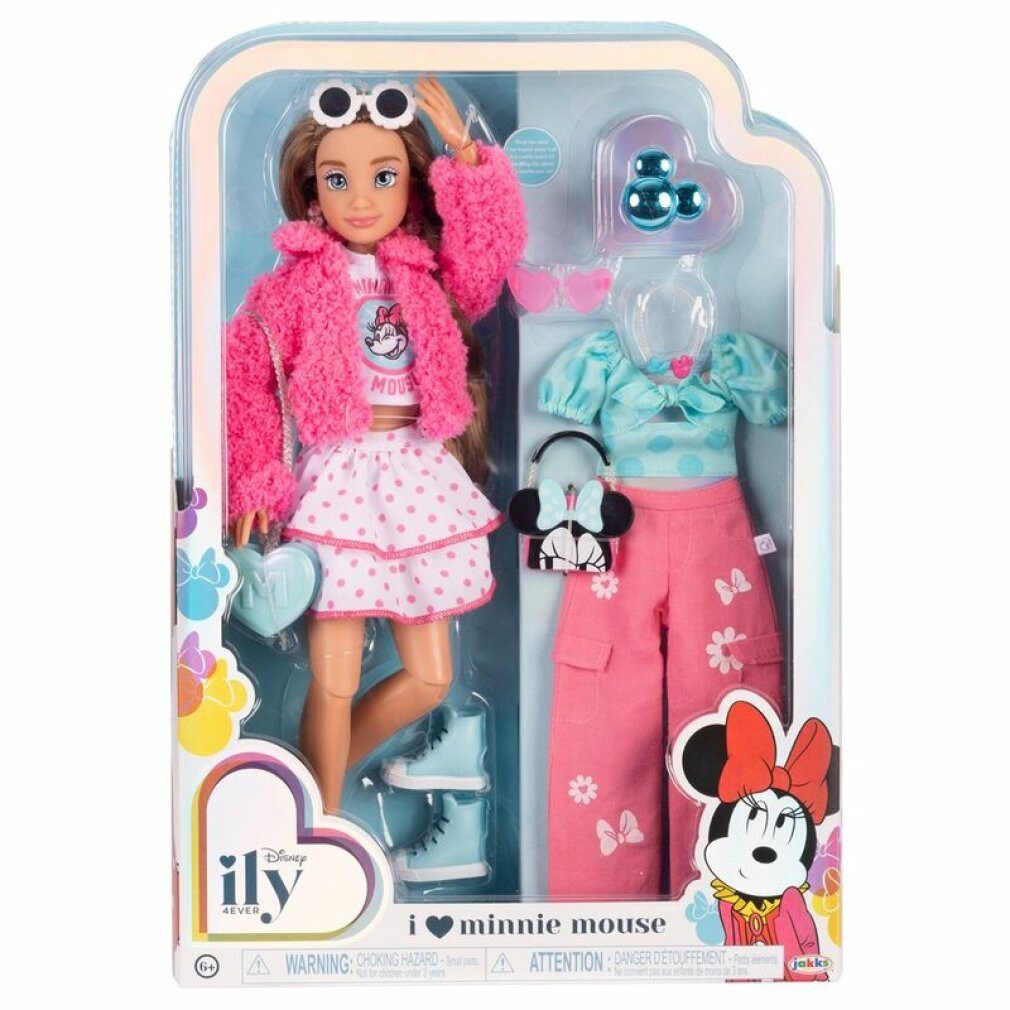 Jakks Pacific Babypuppe Disney Minnie ily 4Ever Fashion Puppe 28cm