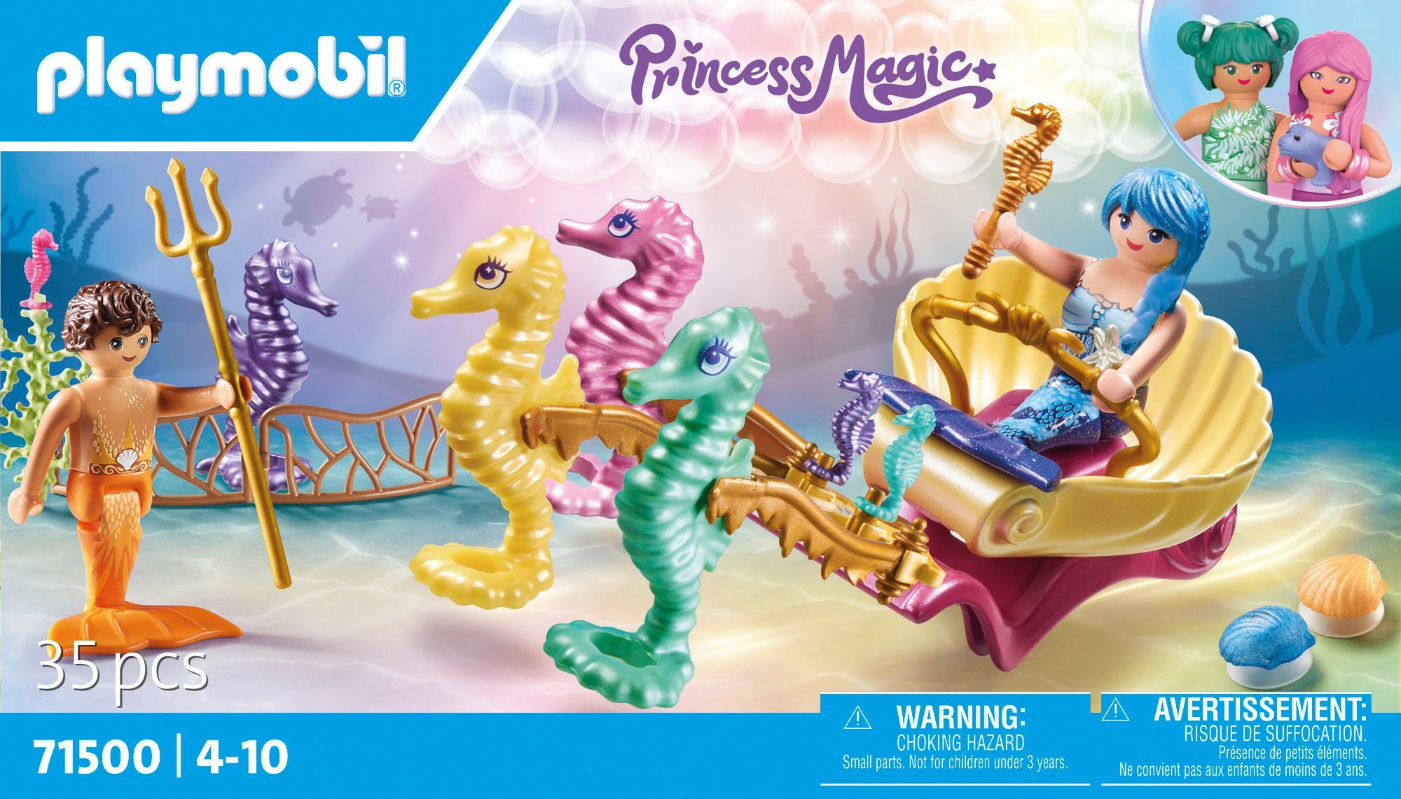 Playmobil® Meeresbewohner mit Seepferdchenkutsche (71500) Konstruktions-Spi günstig online kaufen