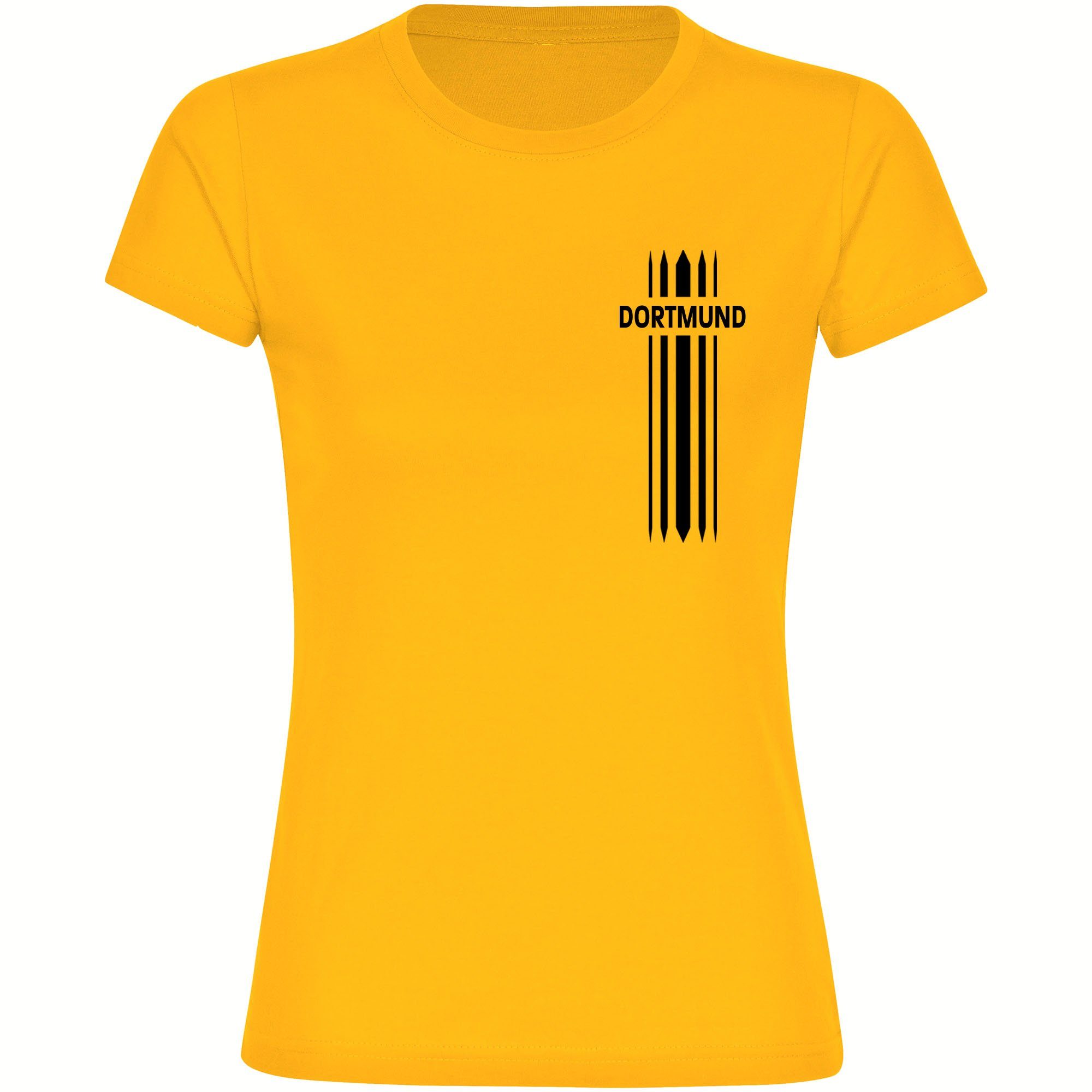 multifanshop T-Shirt Damen Dortmund - Streifen - Frauen