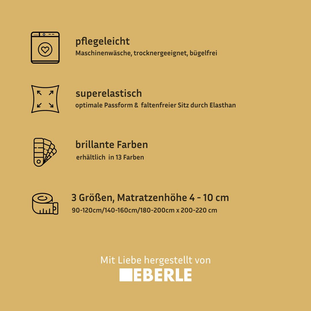 bellana Spannbettlaken bellana deluxe für Topper, mit Elasthan, Premium Jersey 230 g/m², Jersey, Gummizug: rundum, (1 Stück), mit 5% Elasthan, für Topper mit 4- – Bild 5 von 5