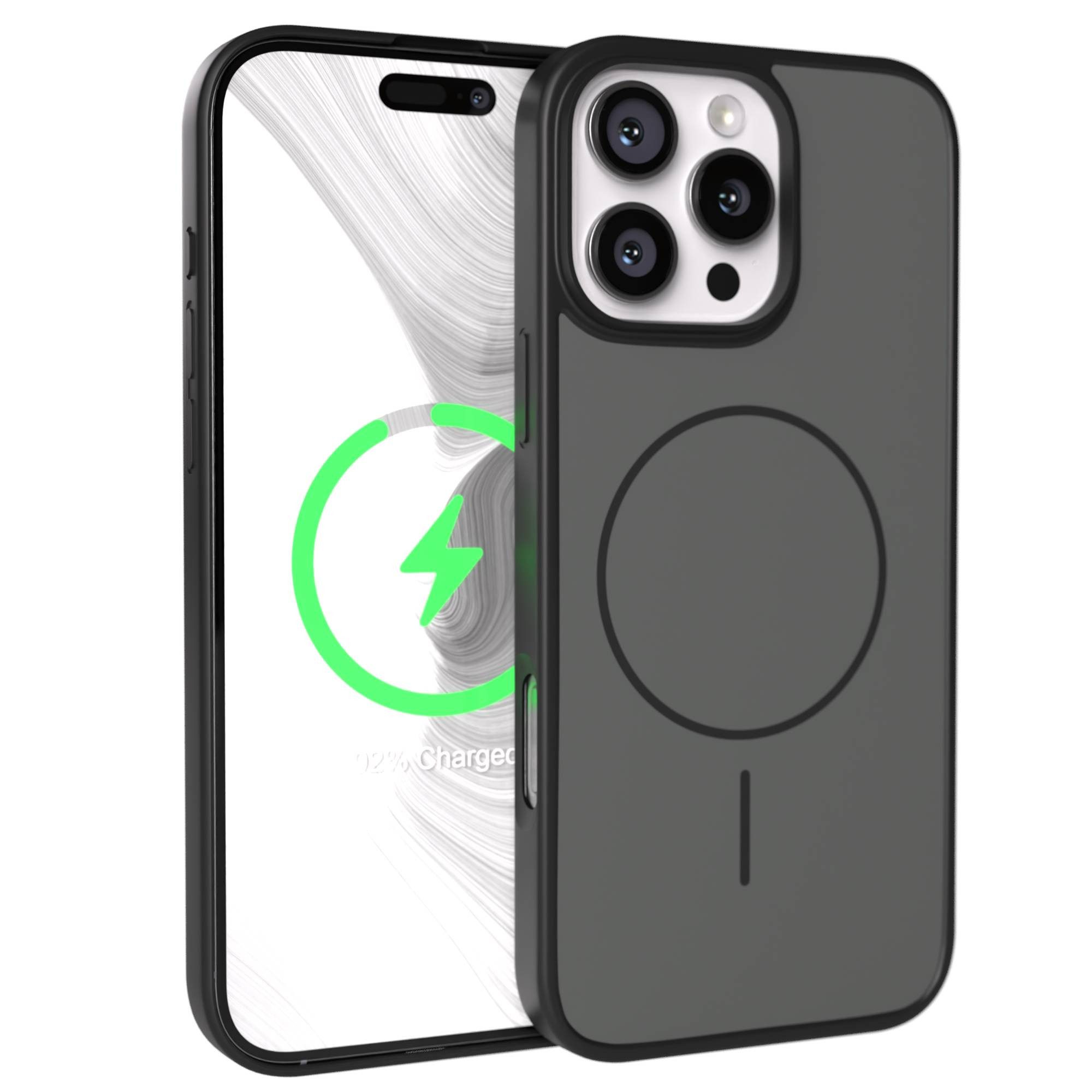 EAZY CASE Handyhülle Slim Outdoor MagSafe Case für Apple iPhone 16 Pro Max 6,9 Zoll, Dünne Outdoor Hülle mit MagSafe & starkem Schutz in Schwarz