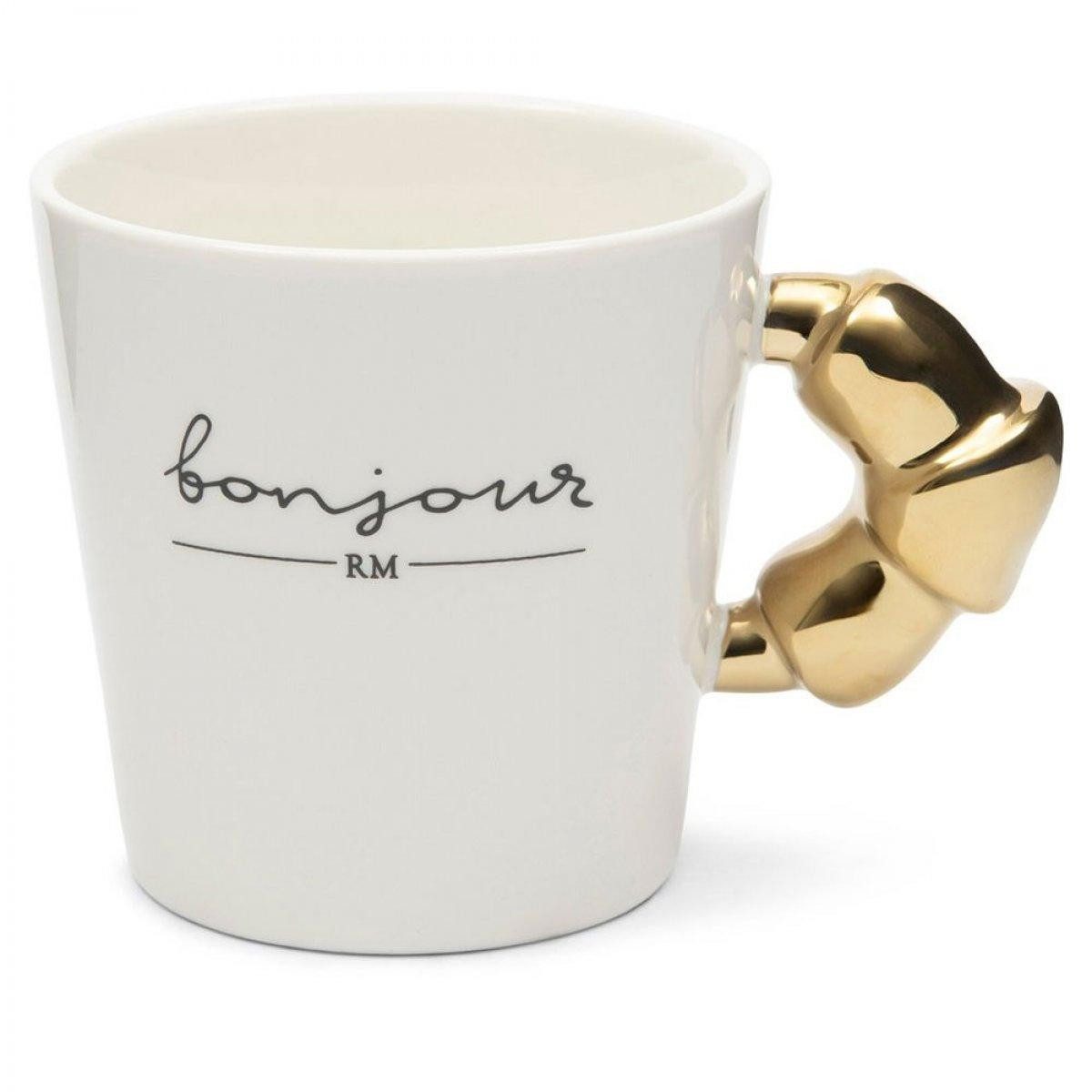 Rivièra Maison Tasse Henkelbecher Bonjour Coffee Mug Croissant