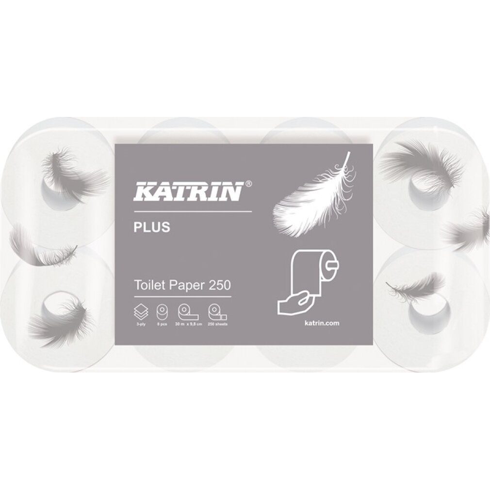 ELOS GmbH & Co. KG Toilettenpapier Toilettenpapier Katrin Plus 250 3-lagig 3-lagig