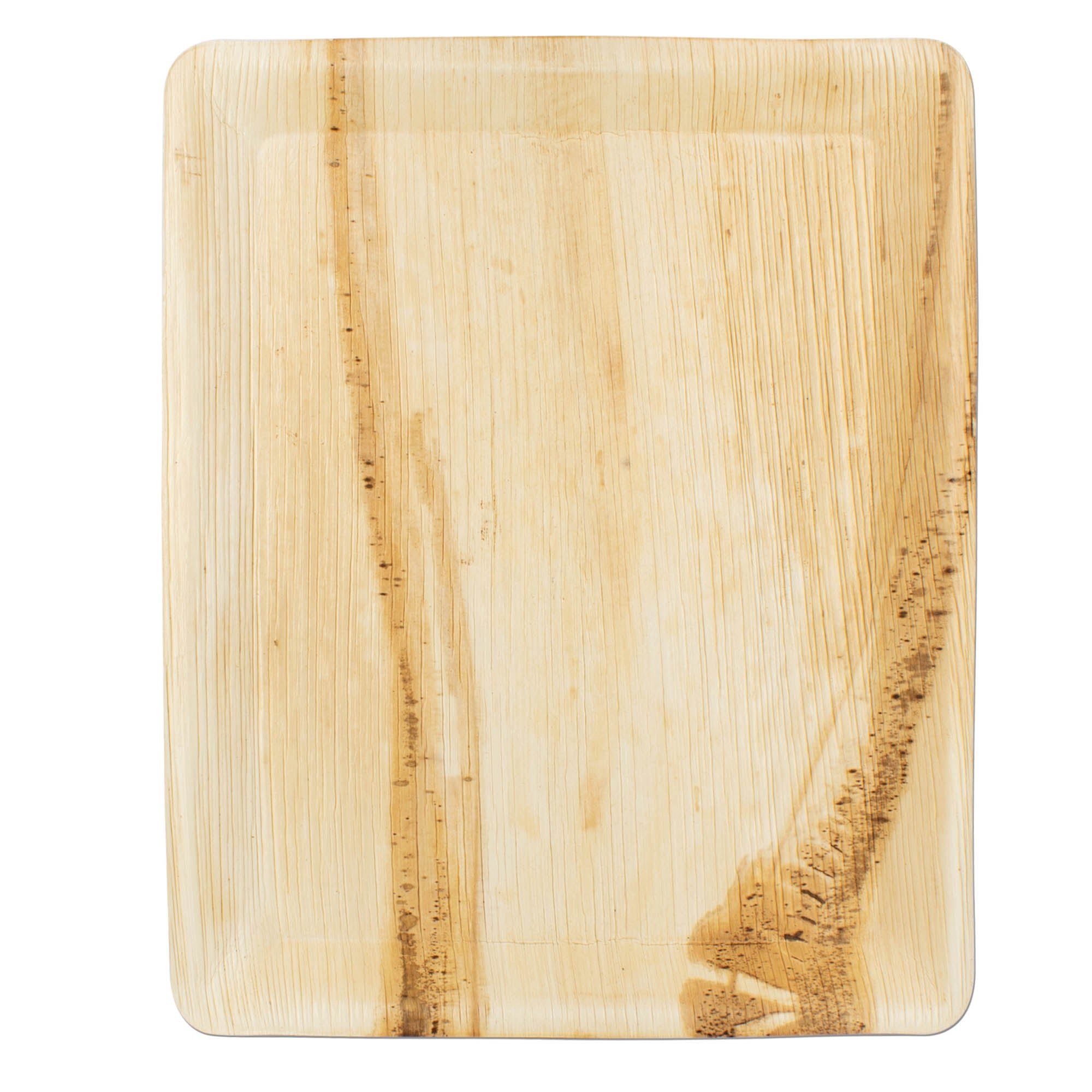 wisefood Einwegteller Palmblatt Tablett 32,5 x 26,5 cm, ½ Gastro-Norm, (25 St)