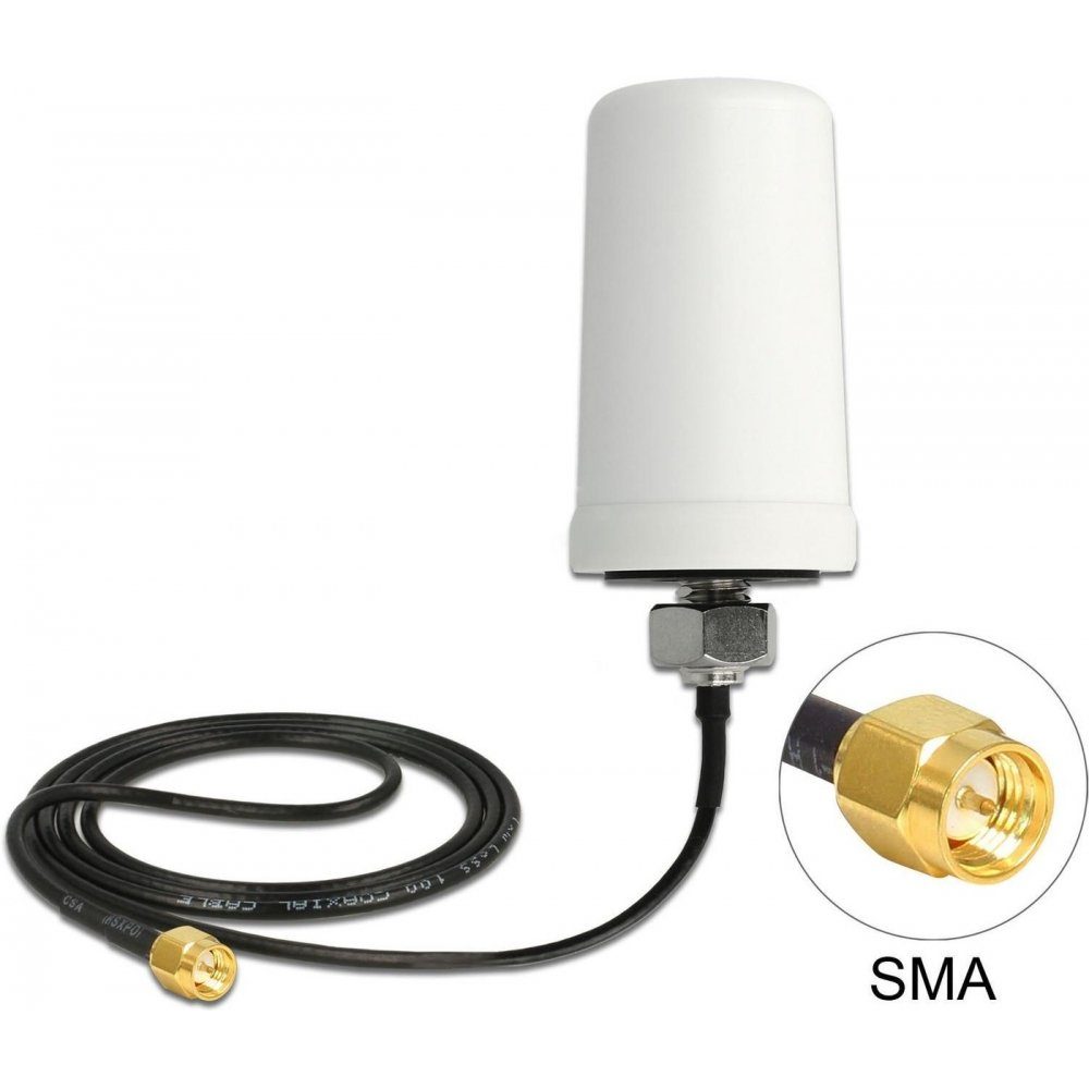 Delock 12545 omnidirektional Mobilfunkantenne - Antenne LTE weiß 