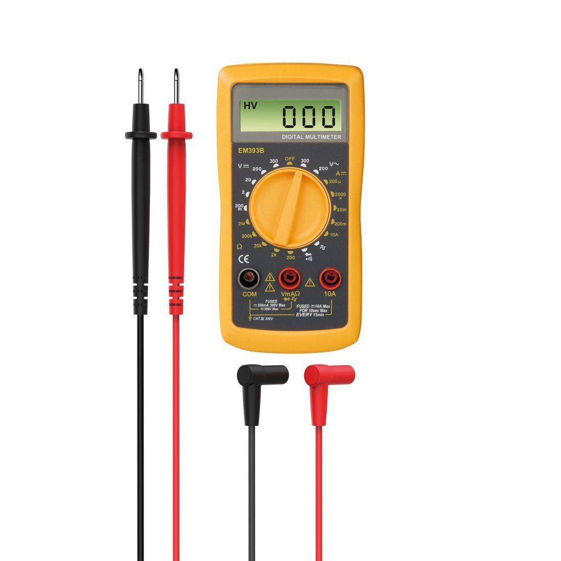 Hama Multimeter Digitalmultimeter zum Messen von Spannung, Strom und Widerstand, 300V – Bild 5 von 5