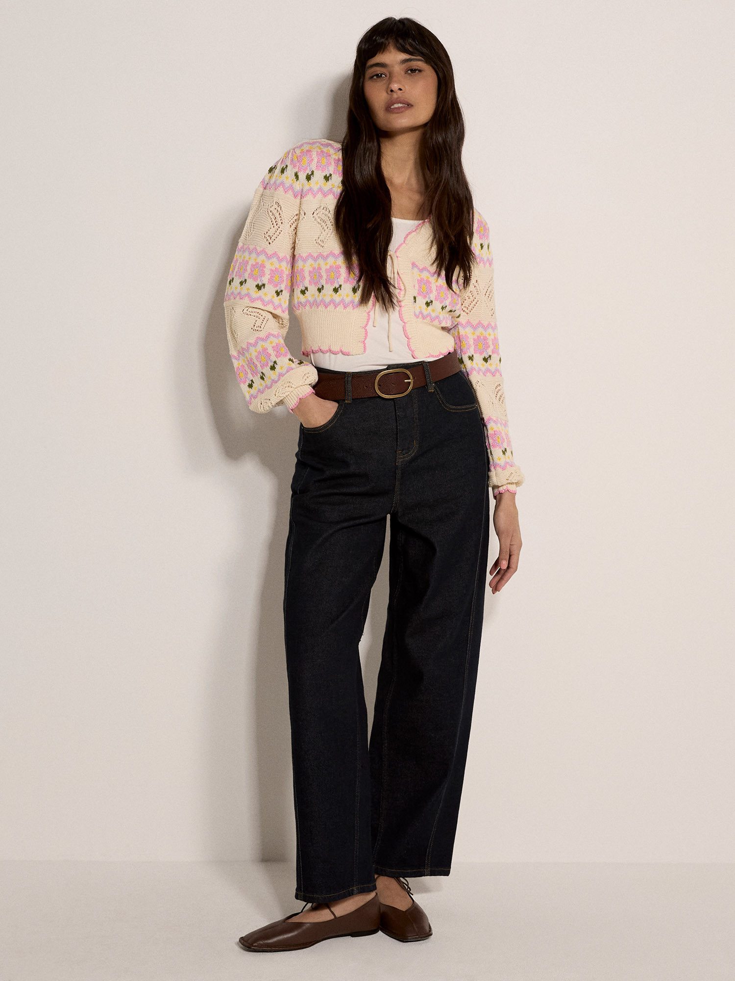 Apricot Cardigan Gemustert günstig online kaufen