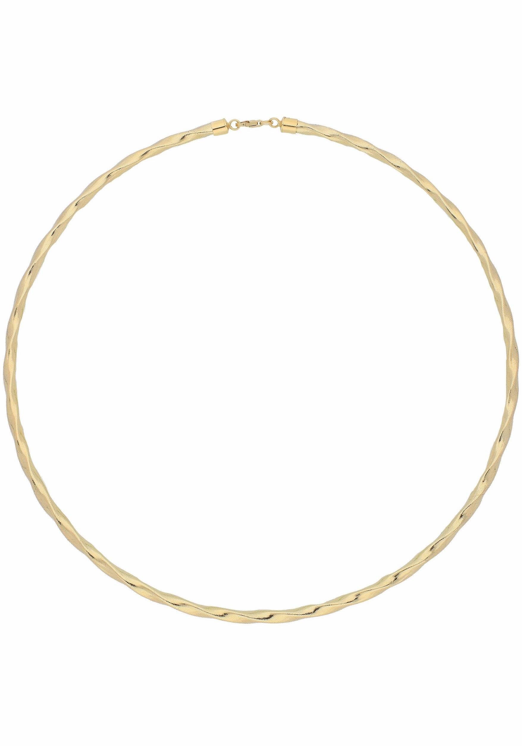 Firetti Halsreif Schmuck Geschenk Gold 585, Fantasiekette gedrehte Optik