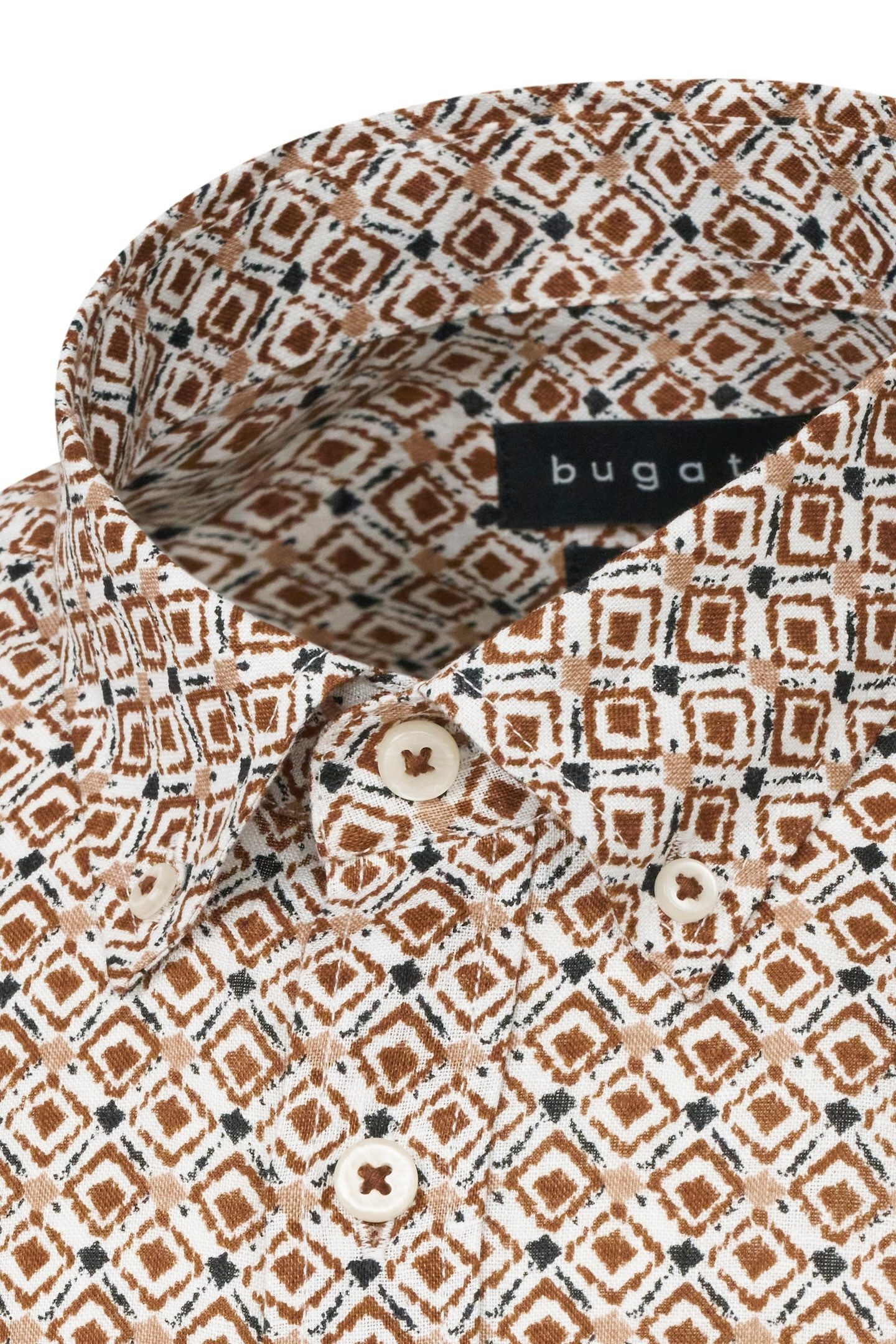 bugatti Kurzarmhemd aus Leinen
