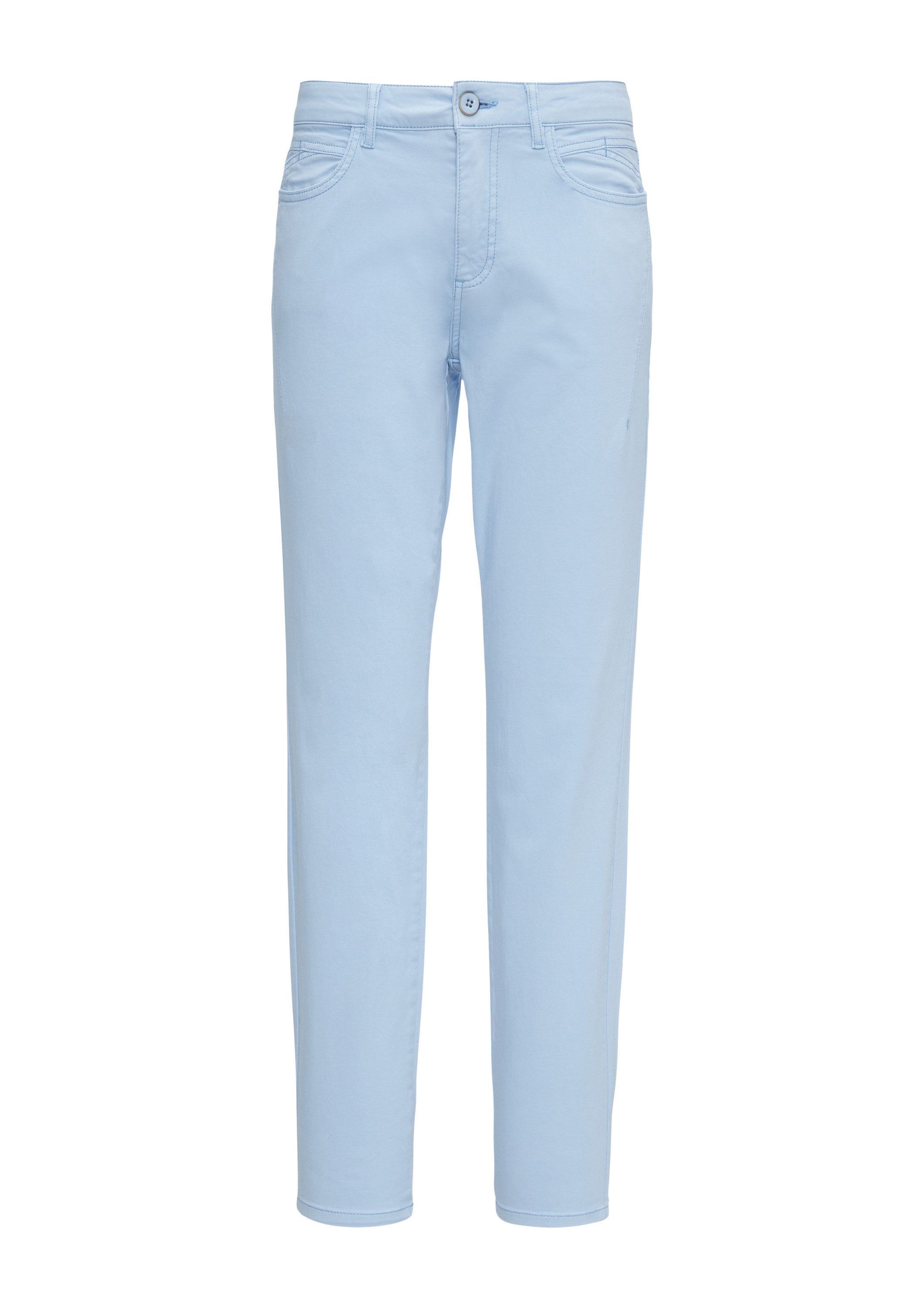 s.Oliver Chinos Hose Gewaschene Hose im Slim Fit aus Baumwollsatin günstig online kaufen