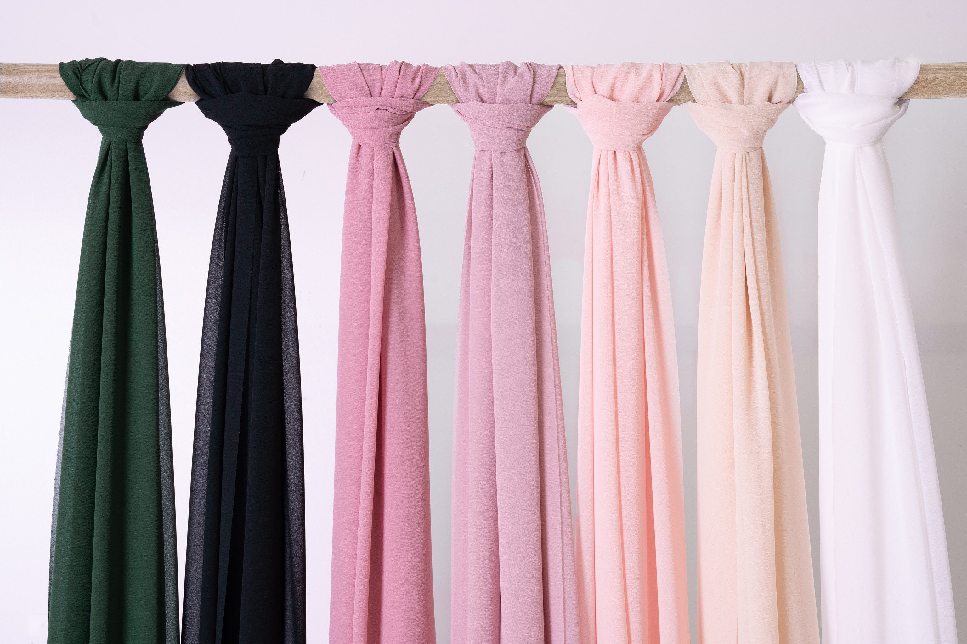 partydeco Tischläufer, Tischläufer Chiffon 48cm x 5m Rosa