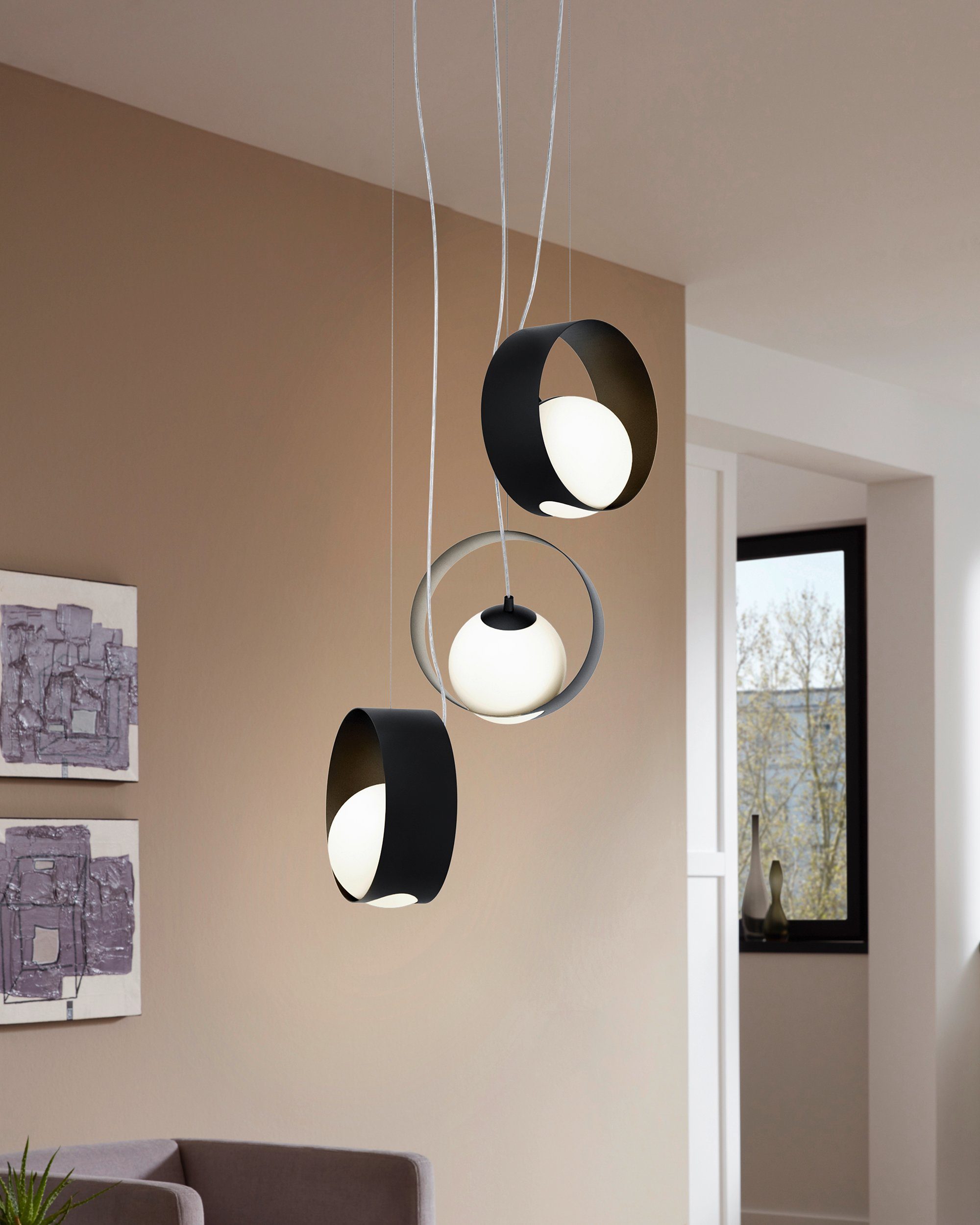 EGLO Pendelleuchte CAMARGO, Dimmfunktion, ohne Leuchtmittel, Hängeleuchte, Hängelampe, dimmbar