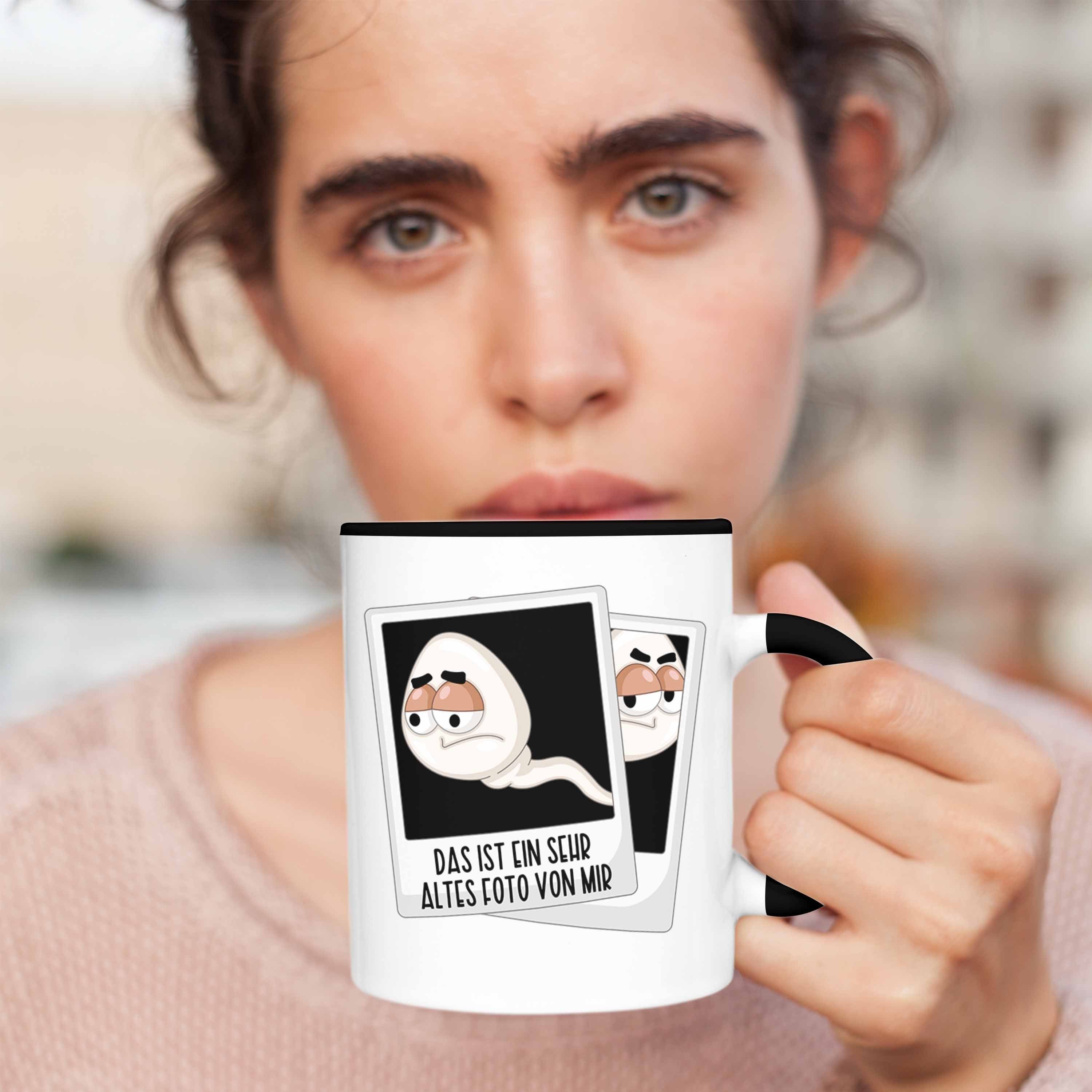 Schwarz Lustig Männer Trendation Witzig Tasse - Coole Geschenk Sprüche Tasse Fun Männer Trendation Herren Funny Spermium Spruch