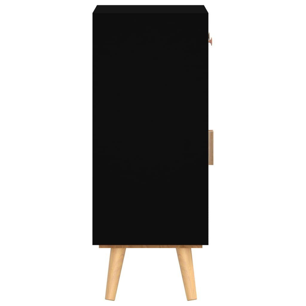 vidaXL Fächerschrank Sideboard mit Schubladen Holzwerkstoff 60x30x75,5 Schwarz (1-St) cm