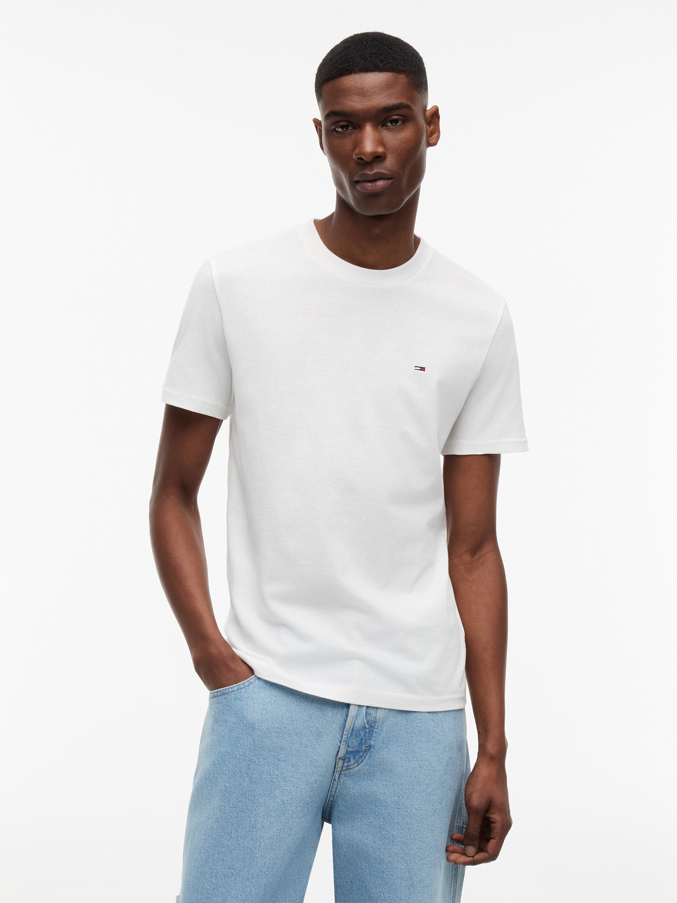 Tommy Jeans Rundhalsshirt TJM XSLIM 2PACK JERSEY TEE EXT (Packung, 2er-Pack) Logostickerei, 2Pack – Bild 2 von 5