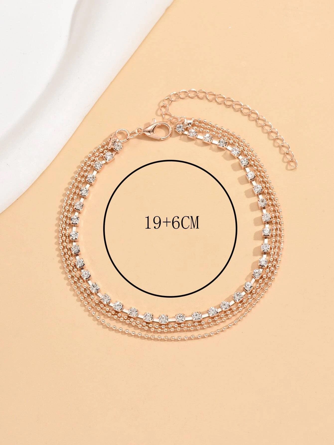 YRIIOMO Fußkette Schmuck, schlichte Damen-Sommerstrand-Fußkette, mehrlagig günstig online kaufen