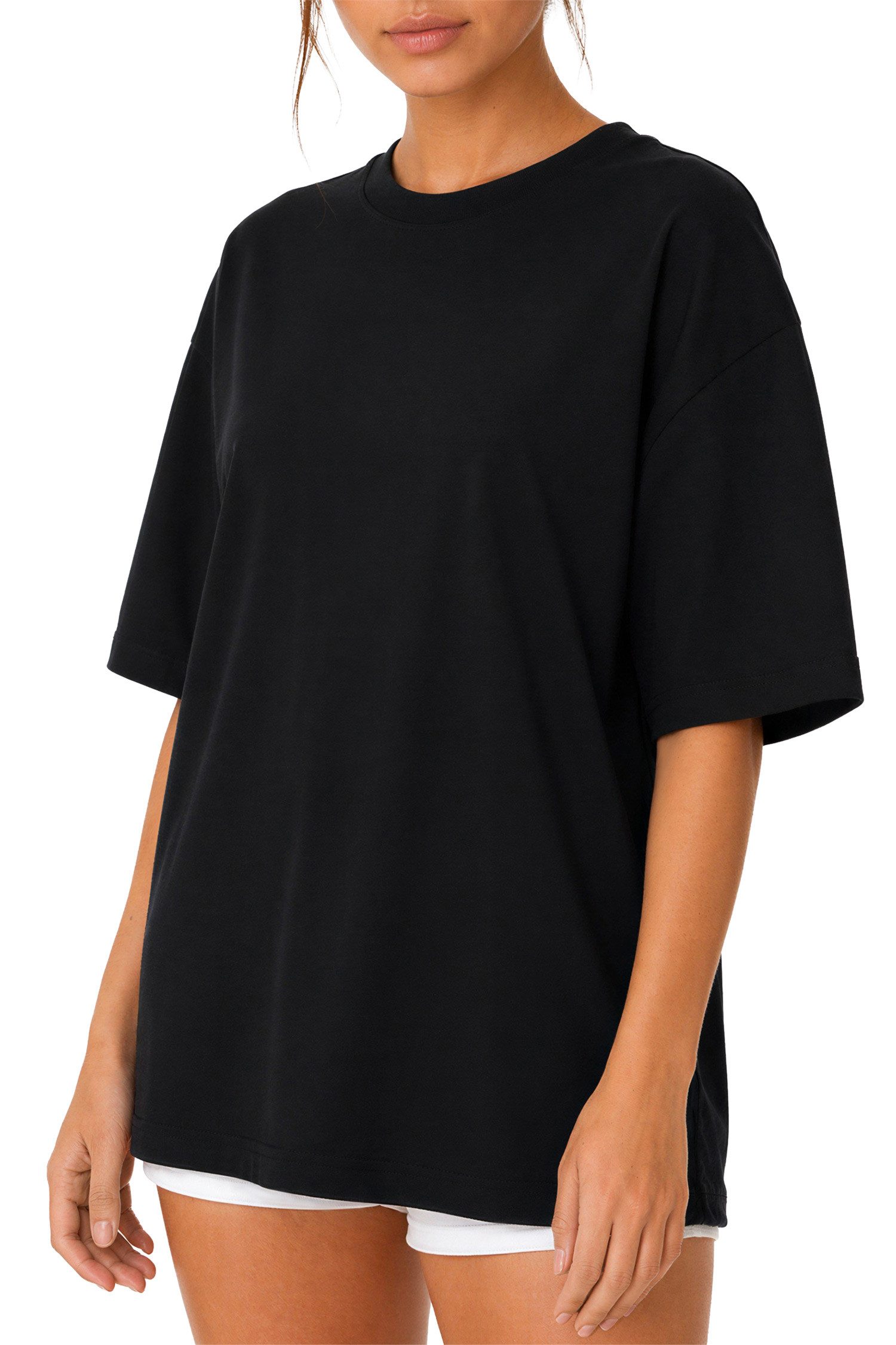 Reichstadt Oversize-Shirt Damen Oversized Kurzarmshirt 25RSW070 Fließendes Baumwolljersey für einen leichten Fall – Bild 5 von 5