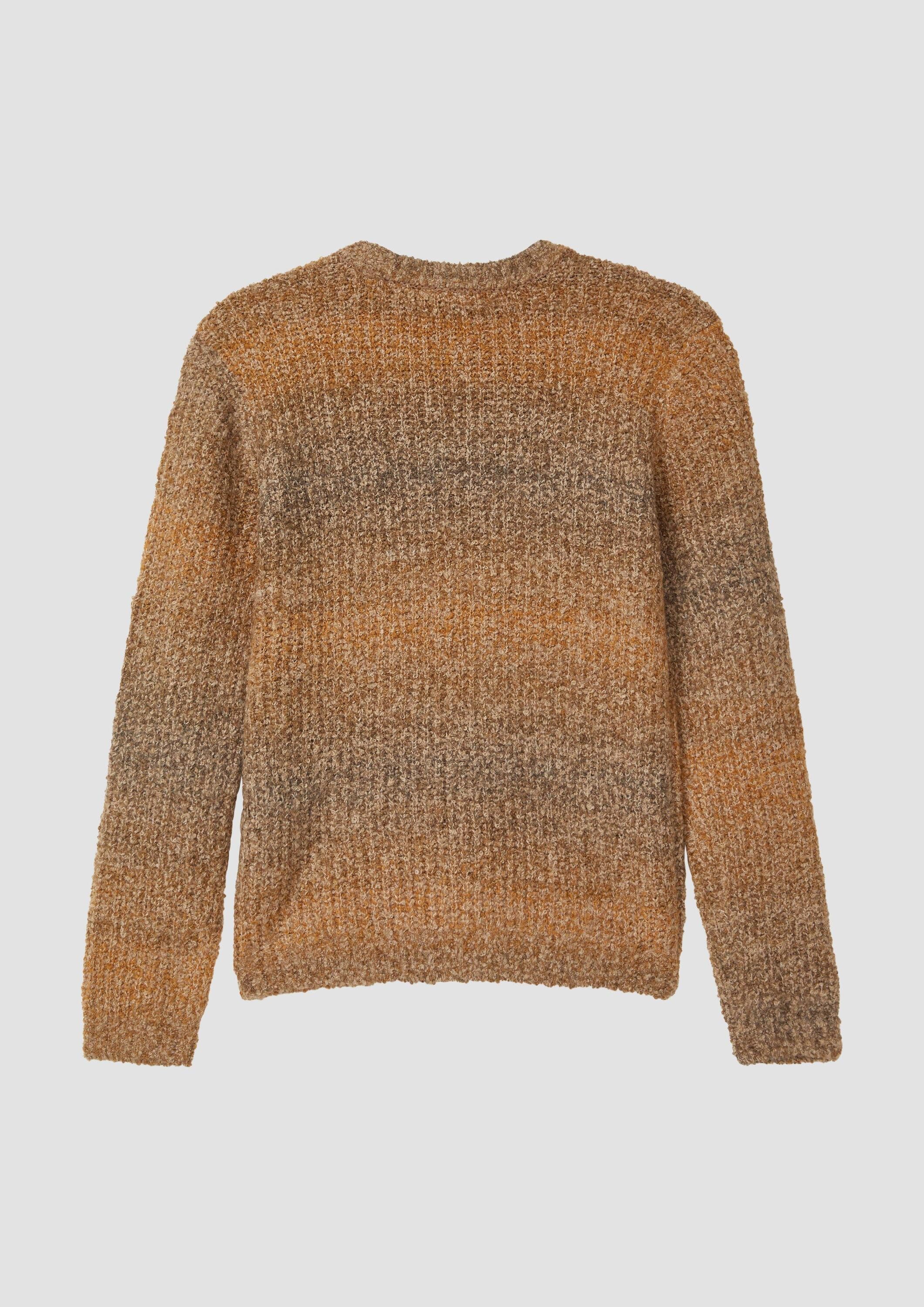 s.Oliver Longpullover Strickpullover Weicher Grobstrick-Pullover mit Farbverlauf