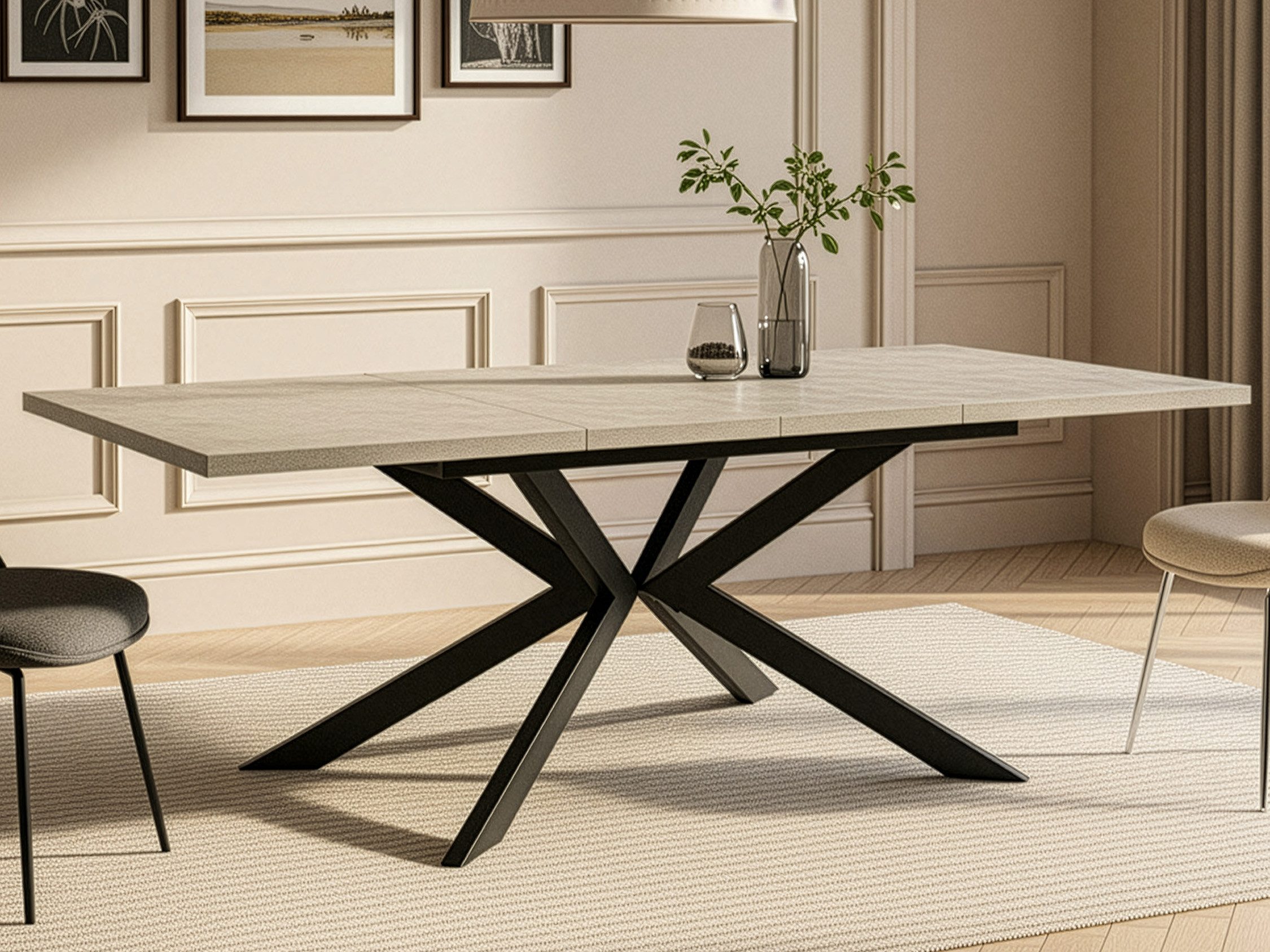 DUBI Möbel Esstisch MALTE, Sternfuß-Gestell, 140-220cm, günstig online kaufen