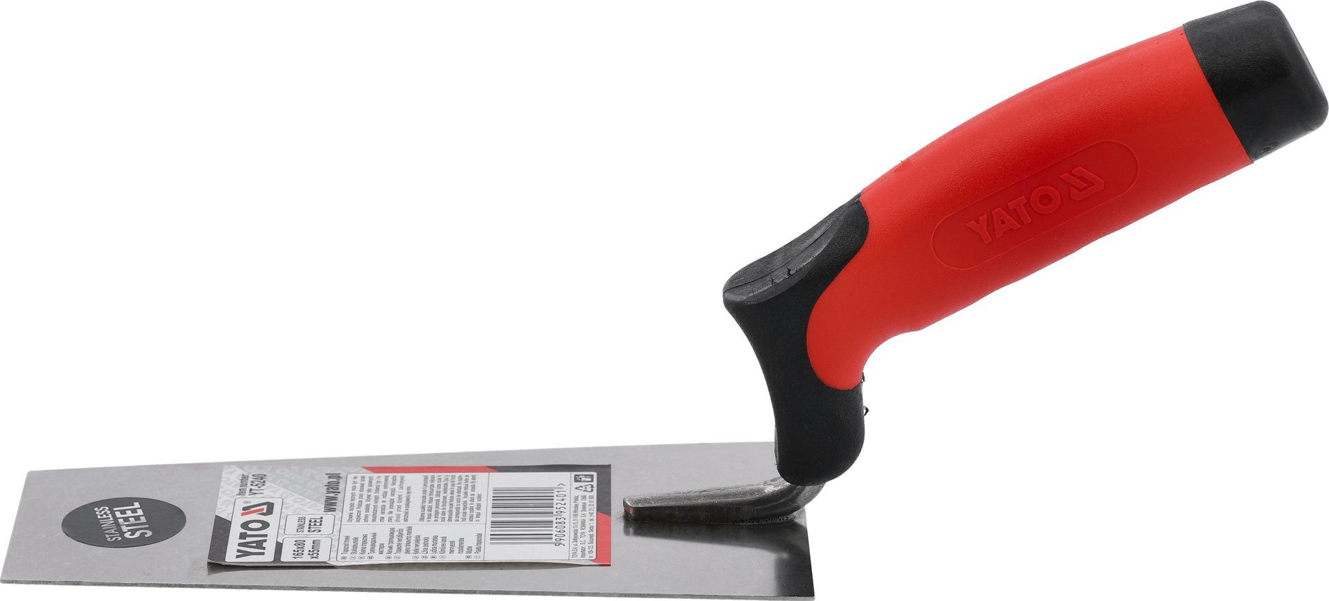 TRIZERATOP Maurerkelle Spatola trapezoidale in acciaio inox 165x80x55mm (Trapezförmige Edelstahl Stuckateurkelle 165x80x55 mm)