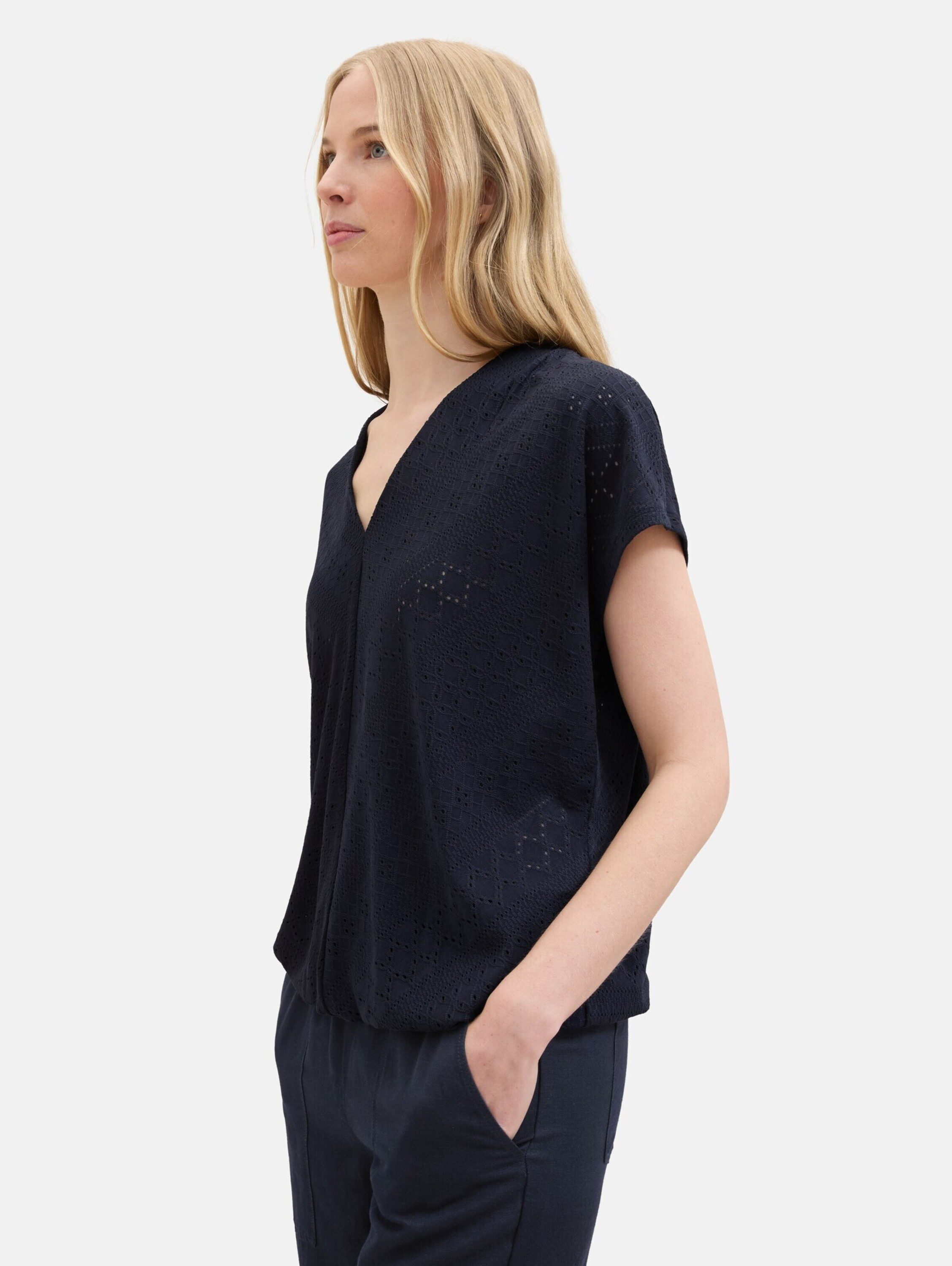 TOM TAILOR Funktionsbluse (1-tlg) Lochmuster