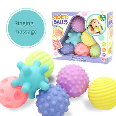 Inshow Greifspielzeug Greifspielzeug Baby Spielzeug, 4 in 1 Montessori Spielzeug baby (6-tlg)