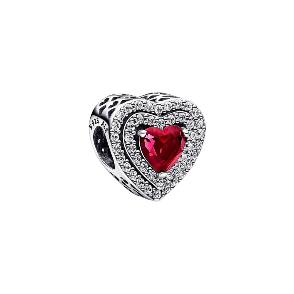 Pandora Charm Herz 799218C02*, Herz, Rot, Kristalle, Zirkonia, Liebe