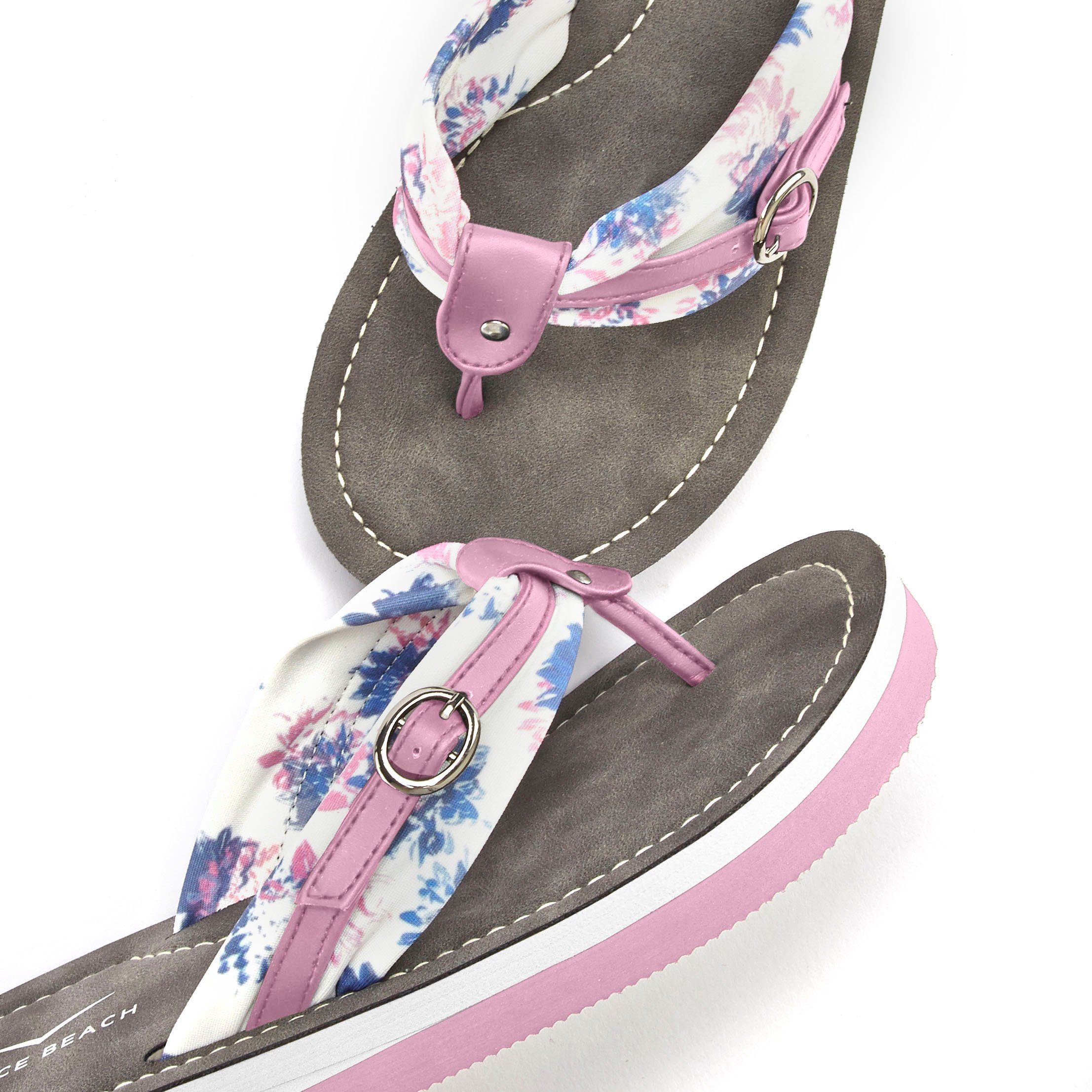 Venice Beach Sandale, Badeschuh, Pantolette, Badelatsche, Flip Flop, Badeschlappe Badezehentrenner Zehentrenner mit wasserabweisender und leichter Sohle VEGAN