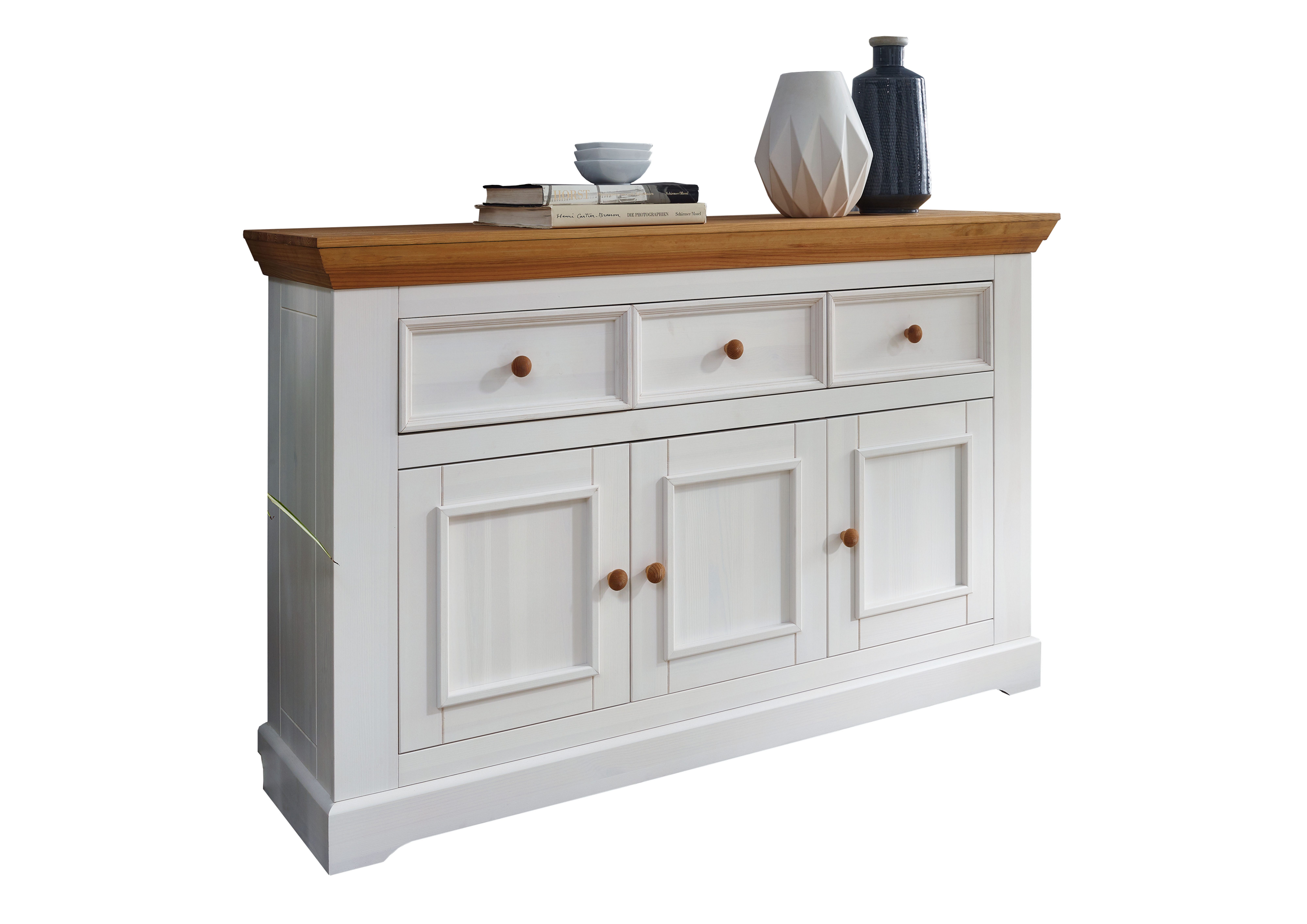 Woodroom Anrichte Oslo, Kiefer weiß oder grau gewachst