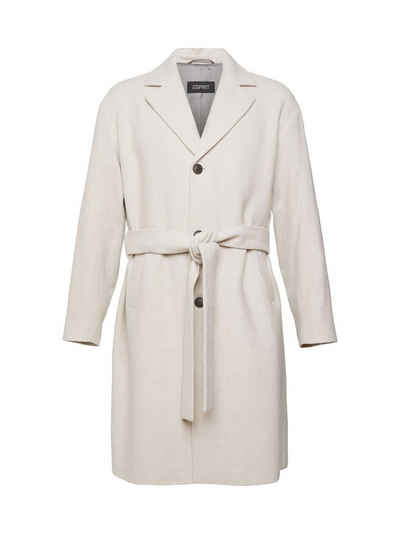 Esprit Collection Wollmantel Mantel aus Wollmix mit Bindegürtel