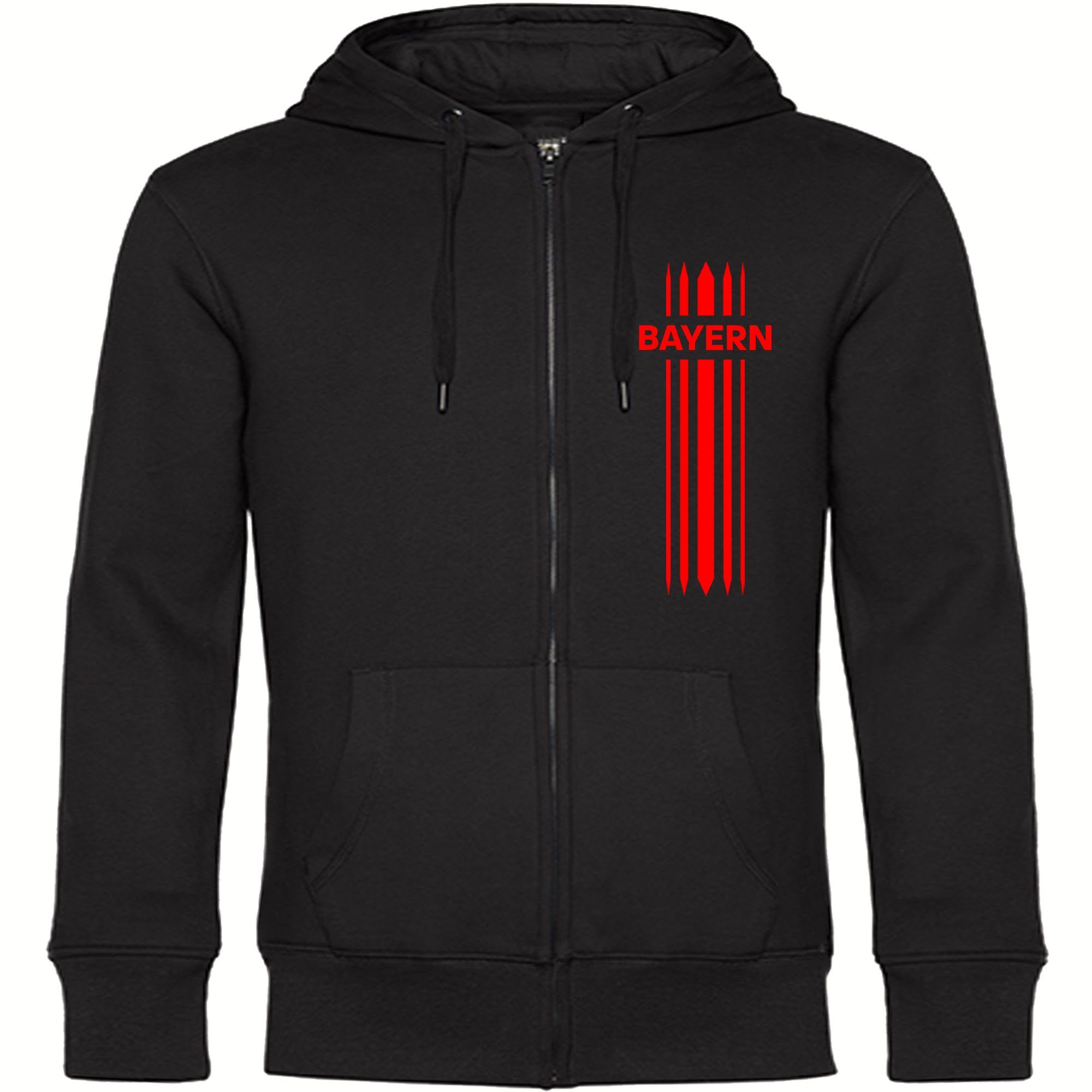 Kapuzensweatjacke Bayern - Streifen - Sweat