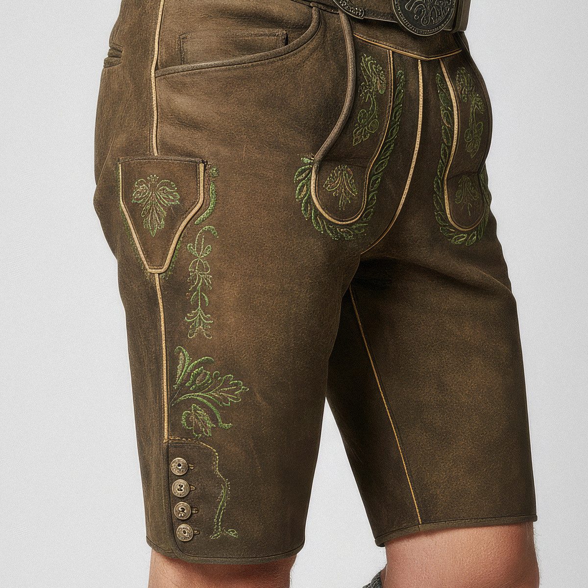Stockerpoint Trachtenlederhose Bertram Herren (1-tlg) Trachtenlederhose, Trachtenhose, Bayerische Lederhose, Oktoberfest